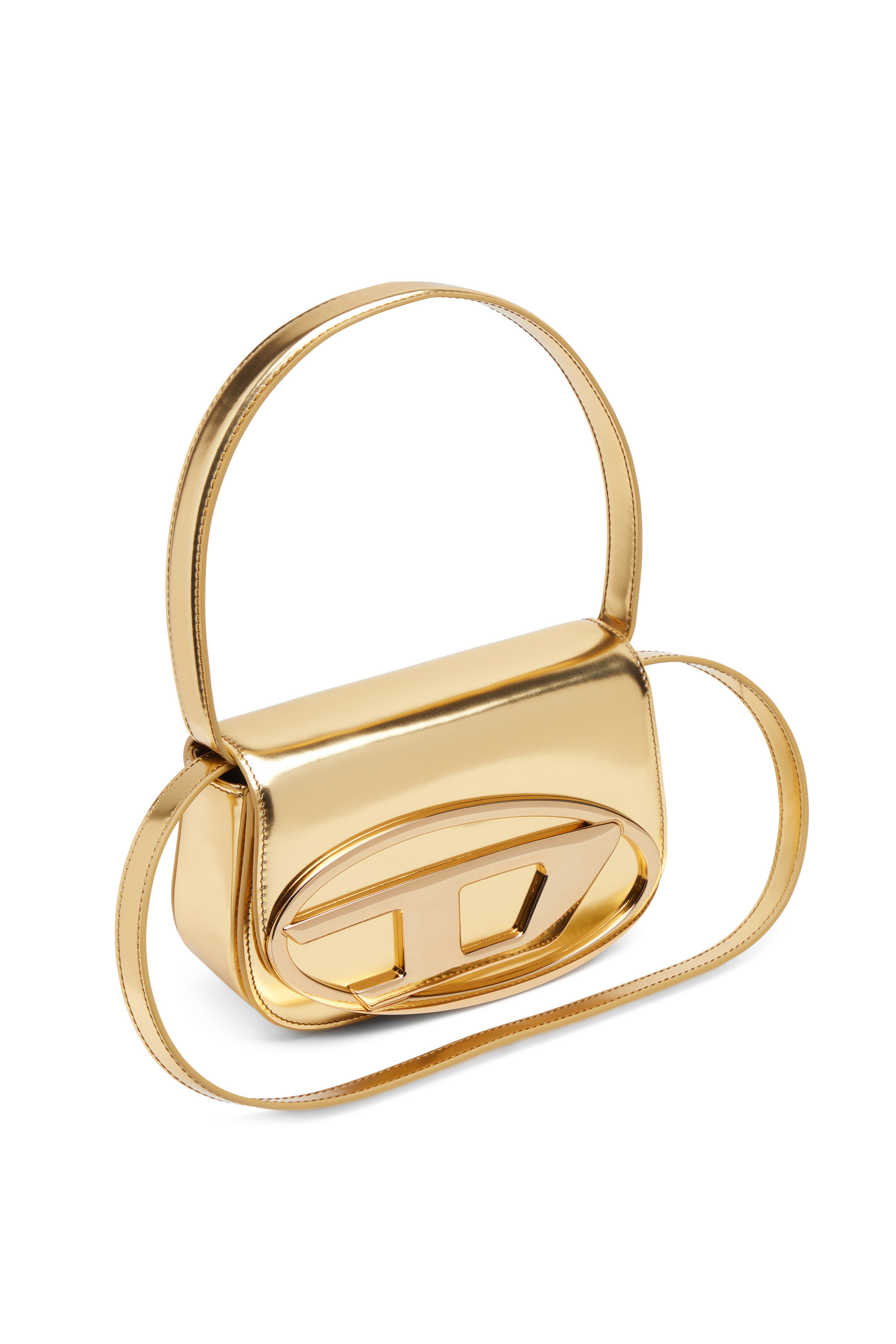 Diesel - 1DR, Woman 1DR-Iconic shoulder bag in mirrored leather in Oro - Image 5