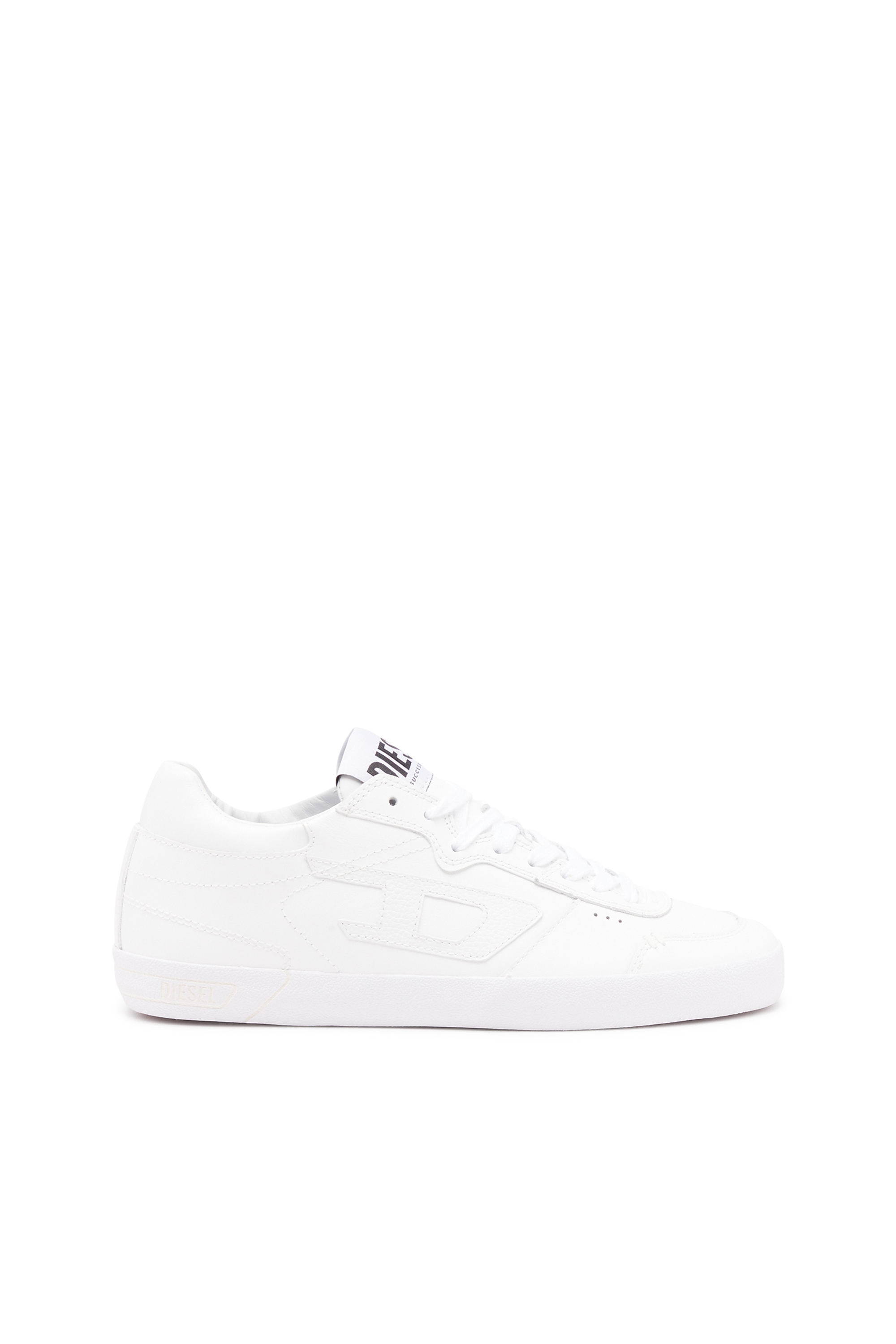 Diesel - S-LEROJI LOW, Man's S-Leroji Low-Low-top leather sneakers with D branding in White - 1