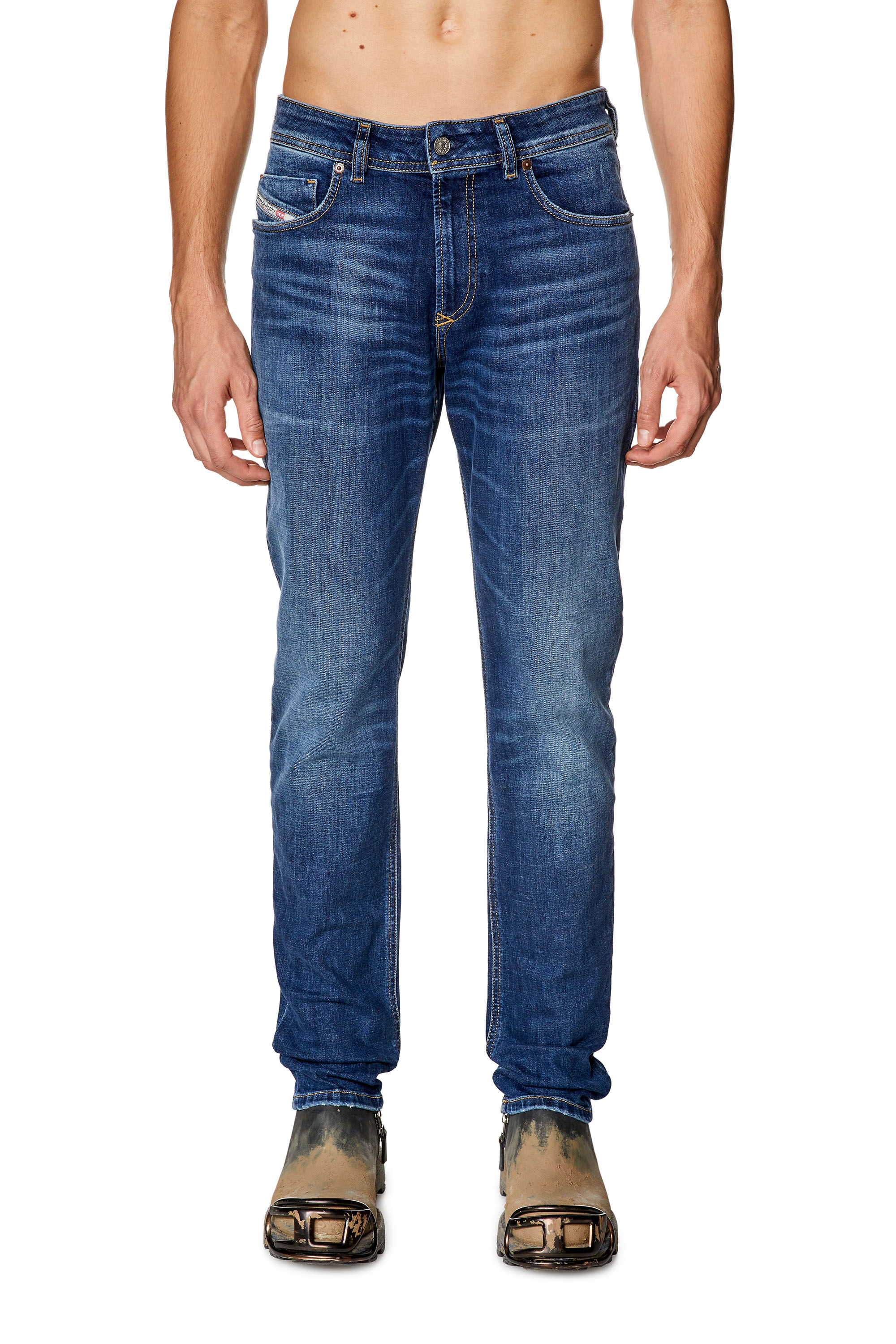 Diesel - Man Skinny Jeans 1979 Sleenker 09H63, Dark Blue - Image 3