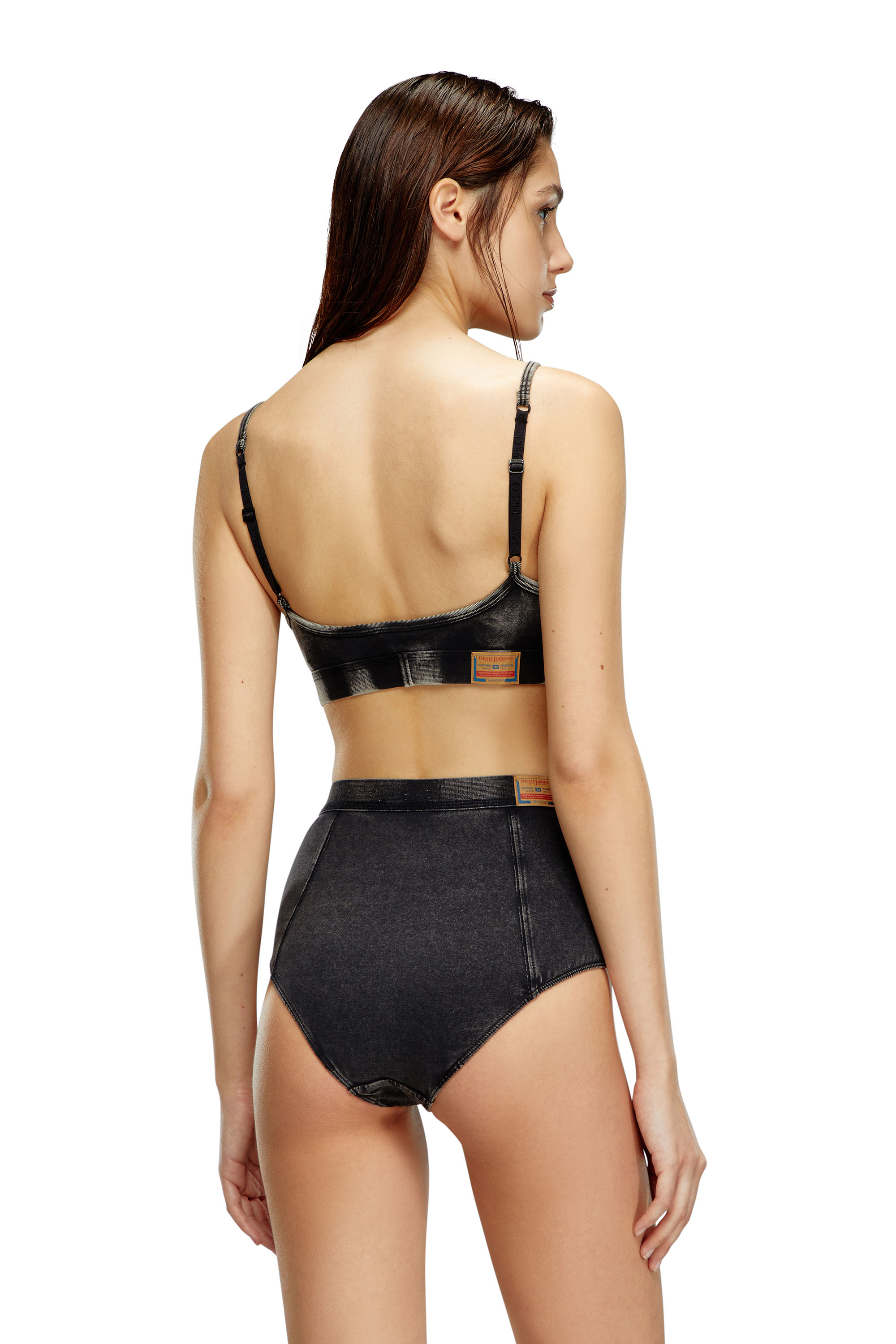 Diesel - UFPN-DRONA, Woman Hipster briefs in stretch denim in Black - Image 3