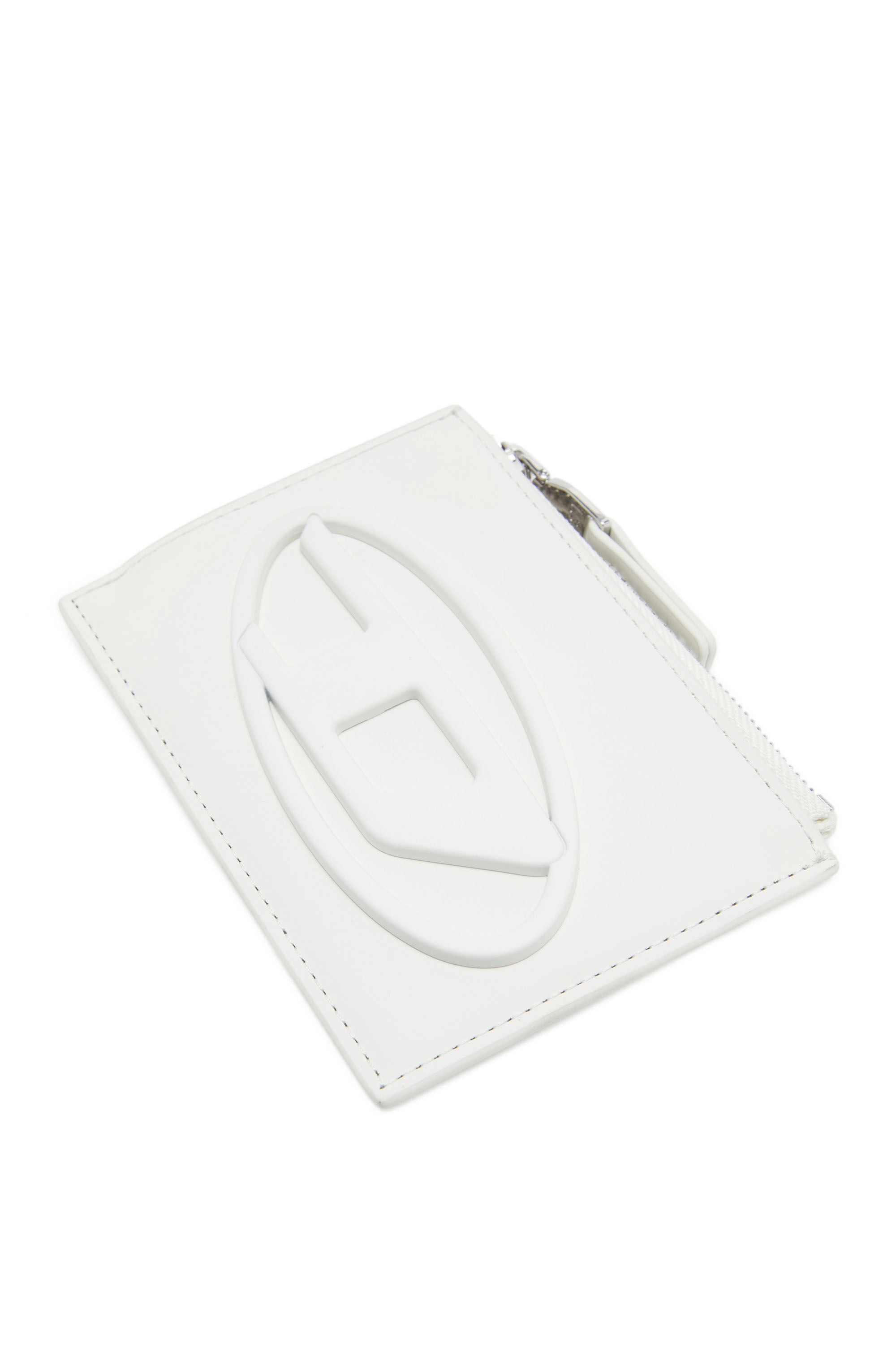 Diesel - 1DR CARD HOLDER I, Woman's Card holder in matte leather in White - 4