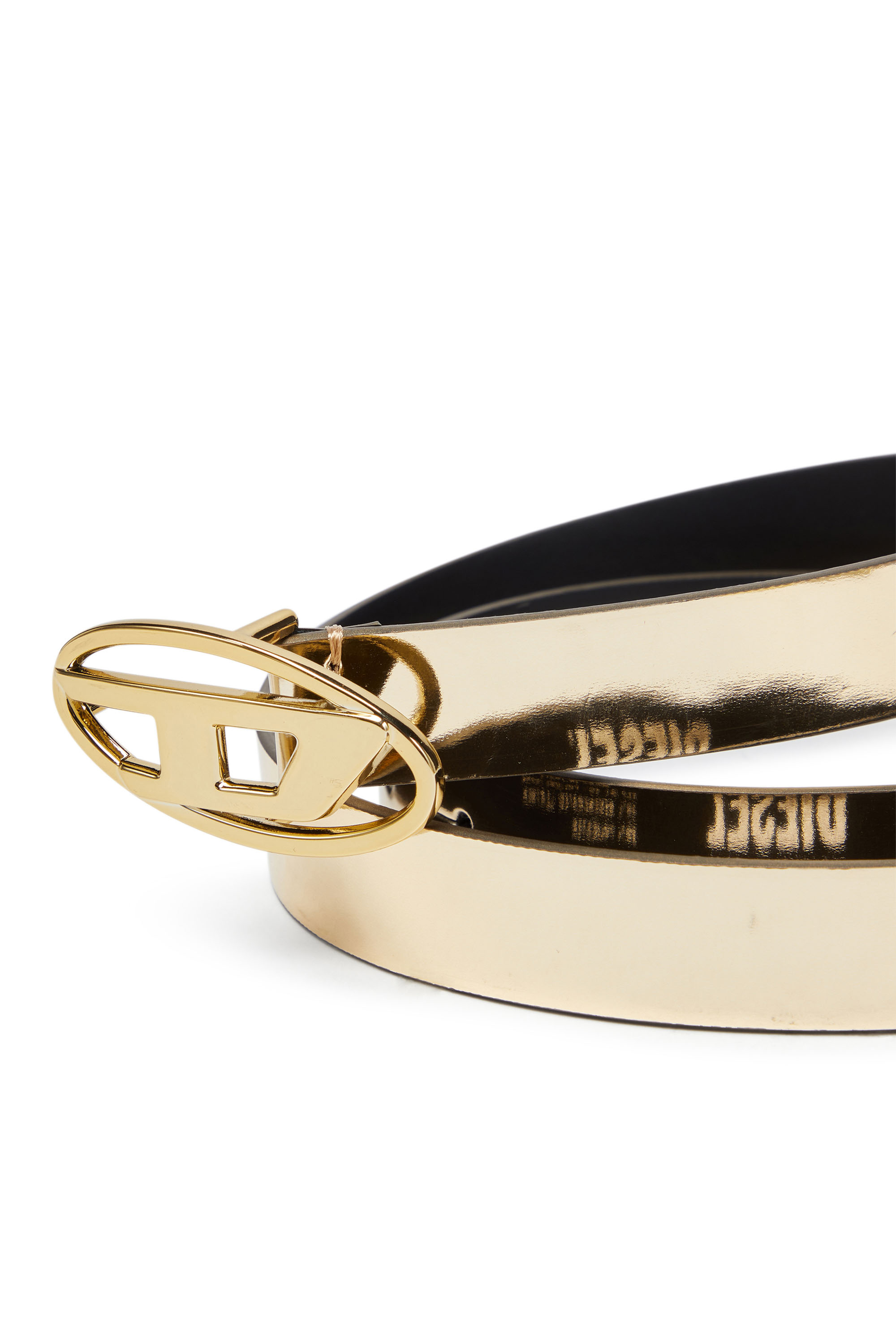 Diesel - B-1DR 20, Woman Slim metallic belt in Oro - Image 3