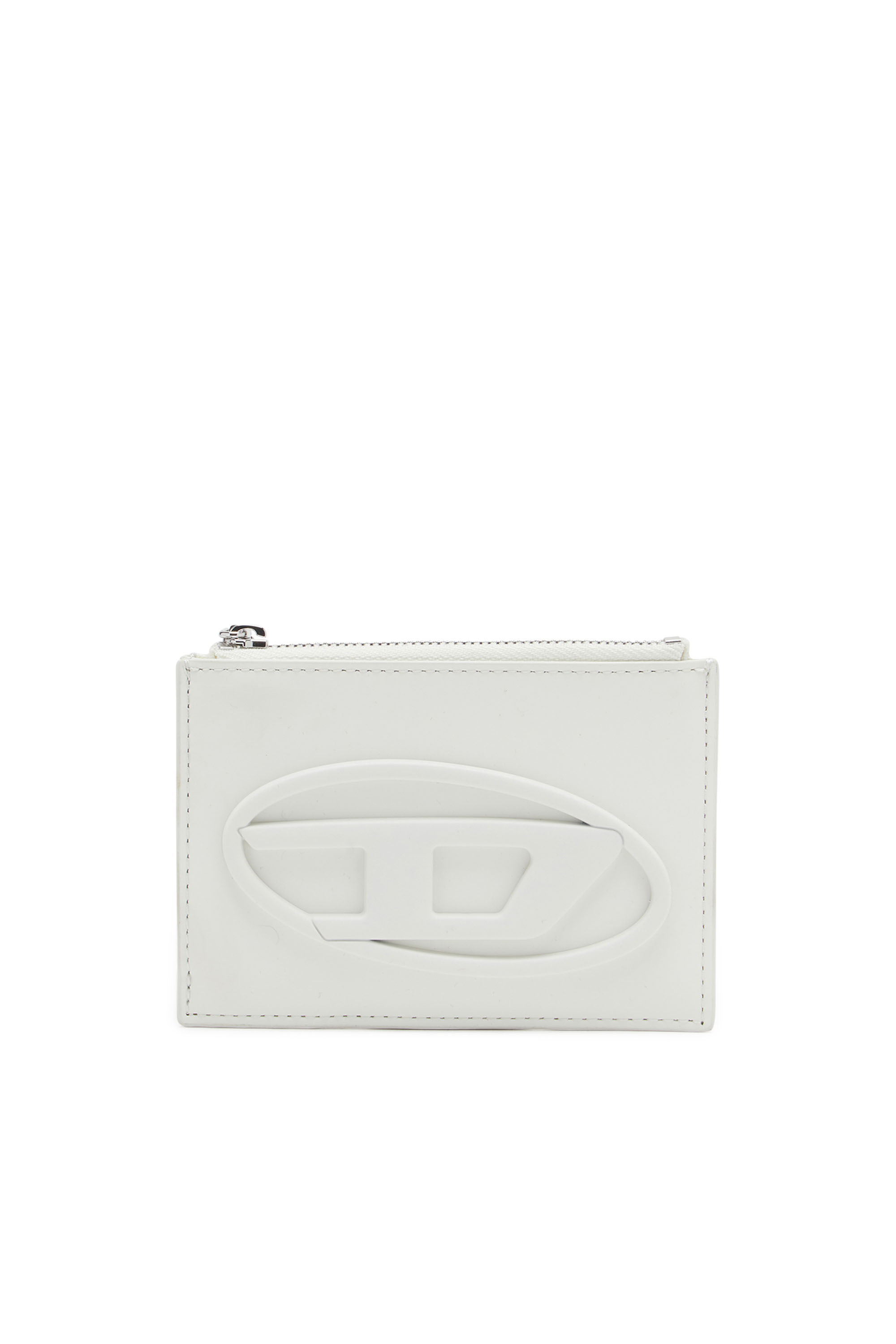 Diesel - 1DR CARD HOLDER I, Woman's Card holder in matte leather in White - 1