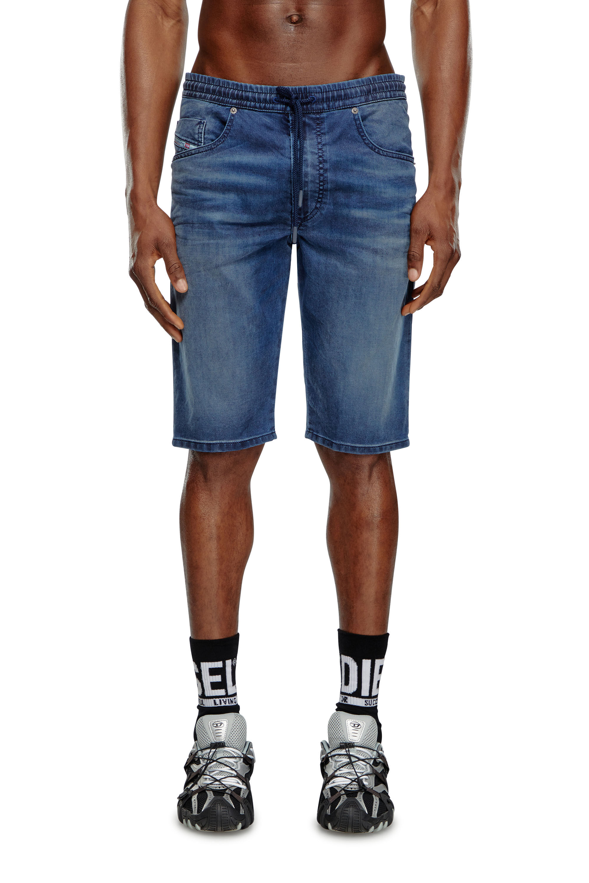 Diesel - 2033 D-KROOLEY-SHORT JOGG, Man Chino shorts in JoggJeans in Blue - Image 3