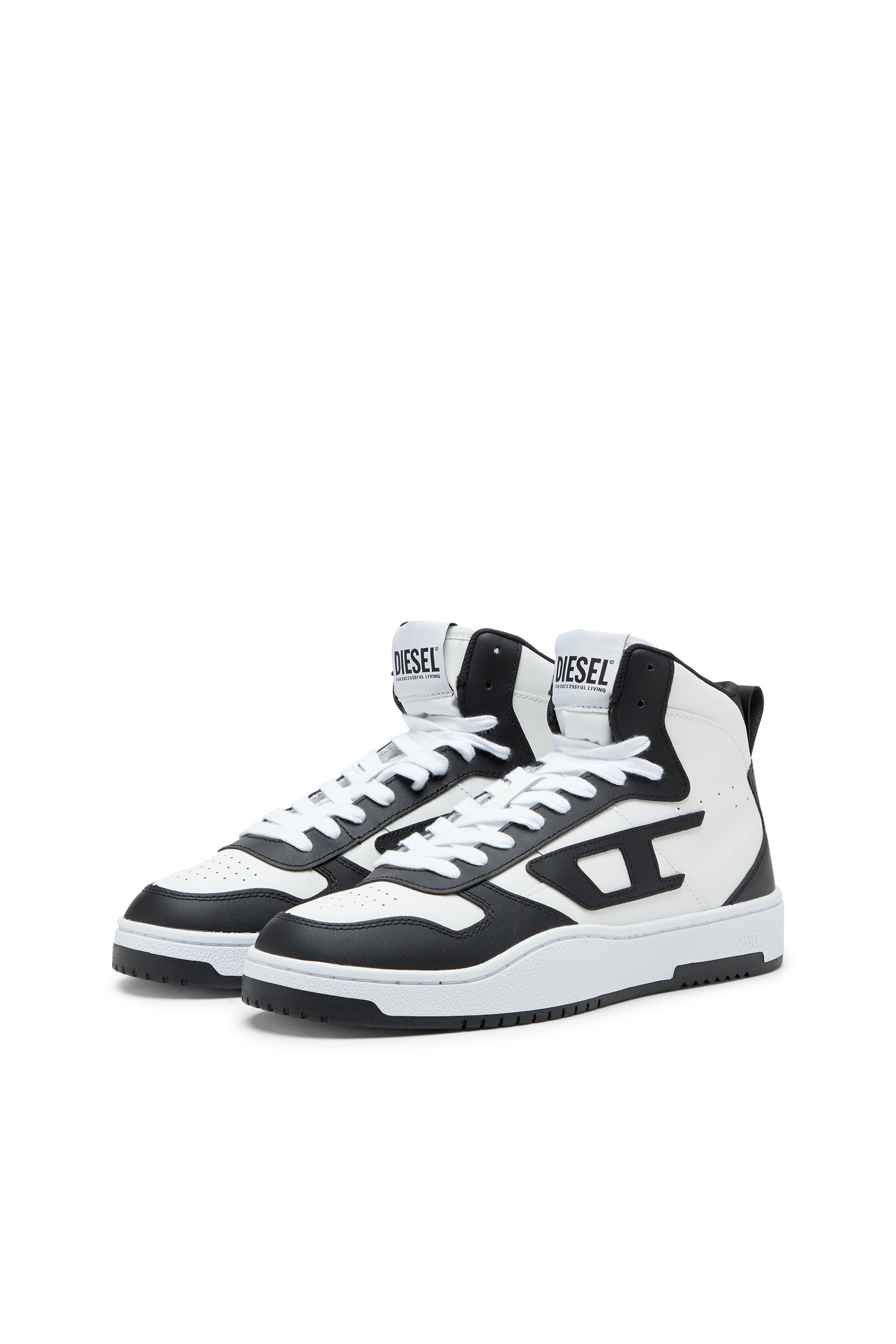 Diesel - S-UKIYO V2 MID, Man S-Ukiyo-High-top sneakers in leather in Multicolor - Image 8