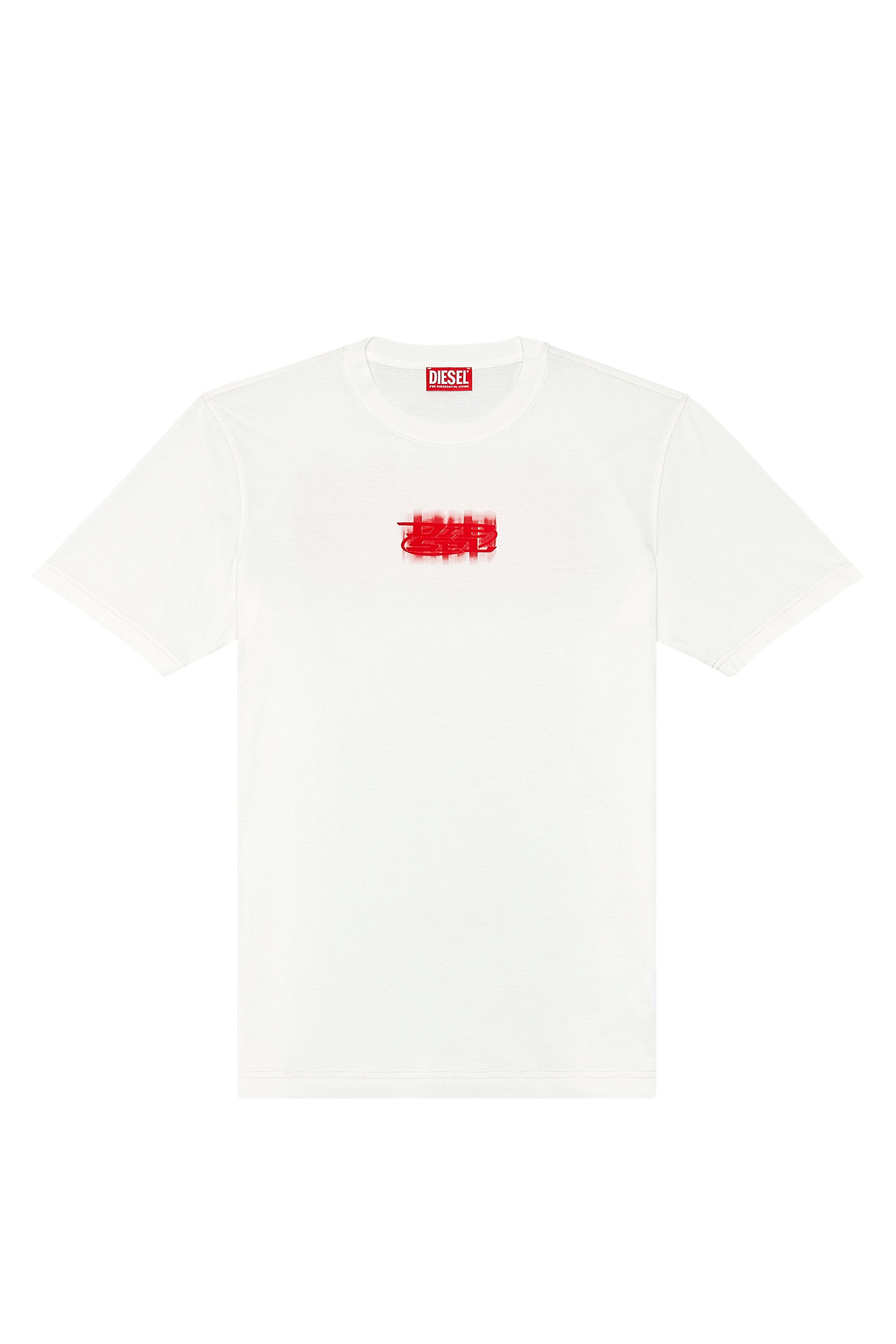 Diesel - T-JUST-N4, Man Logo-flocked T-shirt in organic cotton in White - Image 2