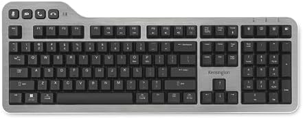 Kensington MK7500F Silent Mechanical Keyboard – Full Size, Wireless, Backlit, Rechargeable Battery, Customizable Keys, Spill-Proof, includes Wrist Rest, Windows & macOS