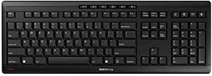 Cherry Stream Wireless Keyboard with SX Scissors Mechanism, Slim yet Full Size QWERTY Ergo Friendly with Number Pad, Thin Design with Quiet keystroke for use at Home Office or Work. Black