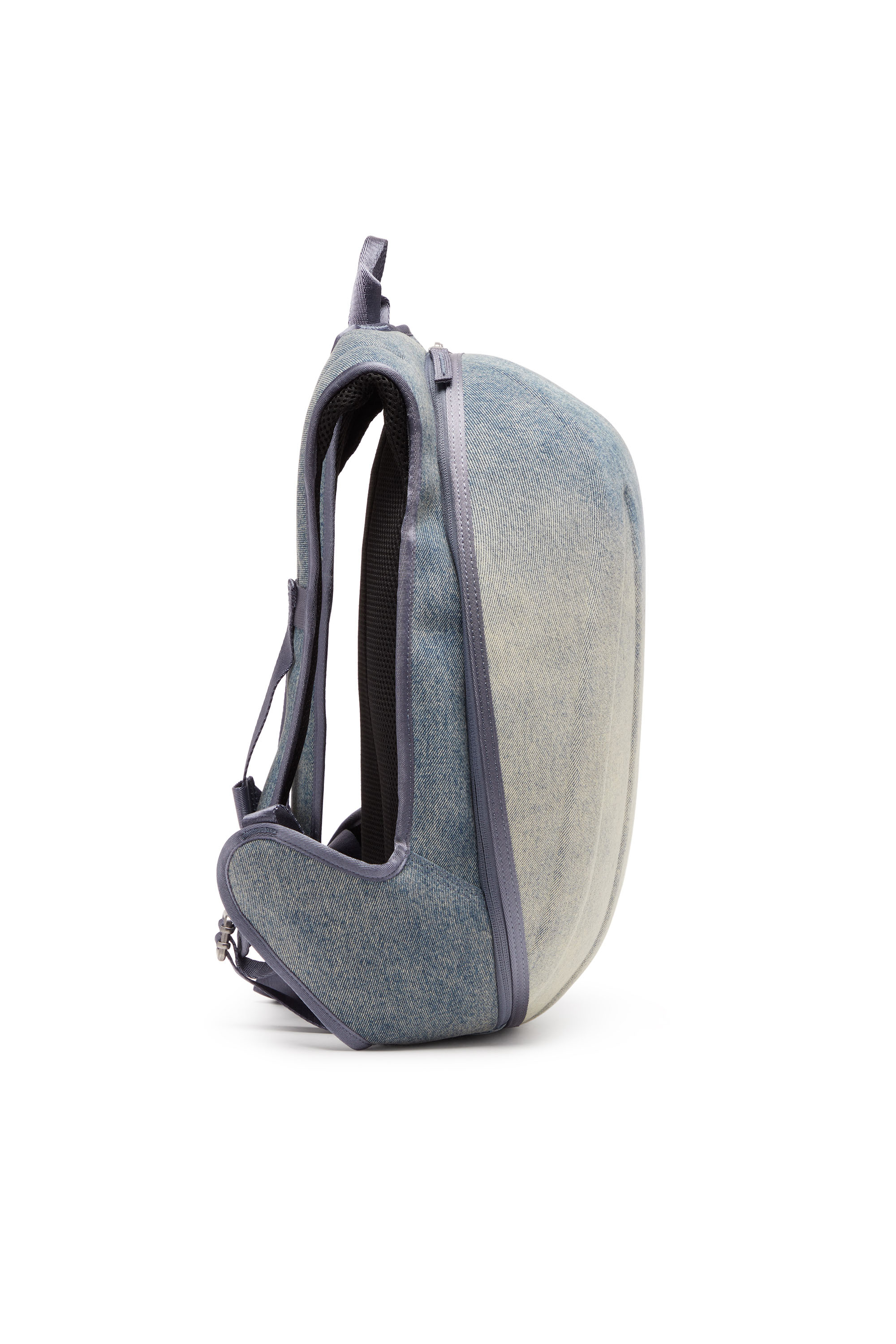 Diesel - 1DR-POD BACKPACK, Man 1DR-Pod Backpack - Hard shell denim backpack in Multicolor - Image 3