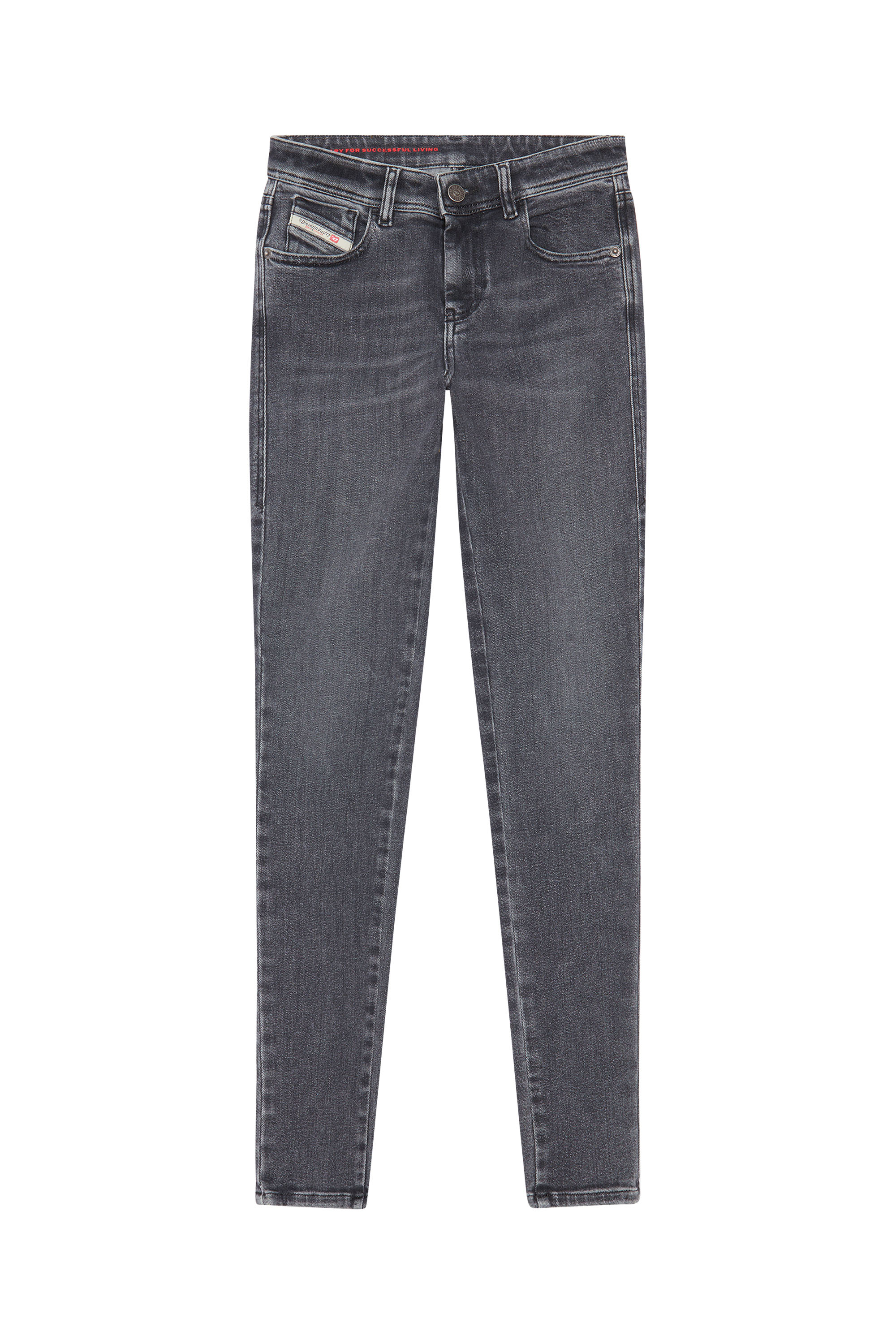 Diesel - Woman Super skinny Jeans 2017 Slandy 09D61, Black/Dark grey - Image 5