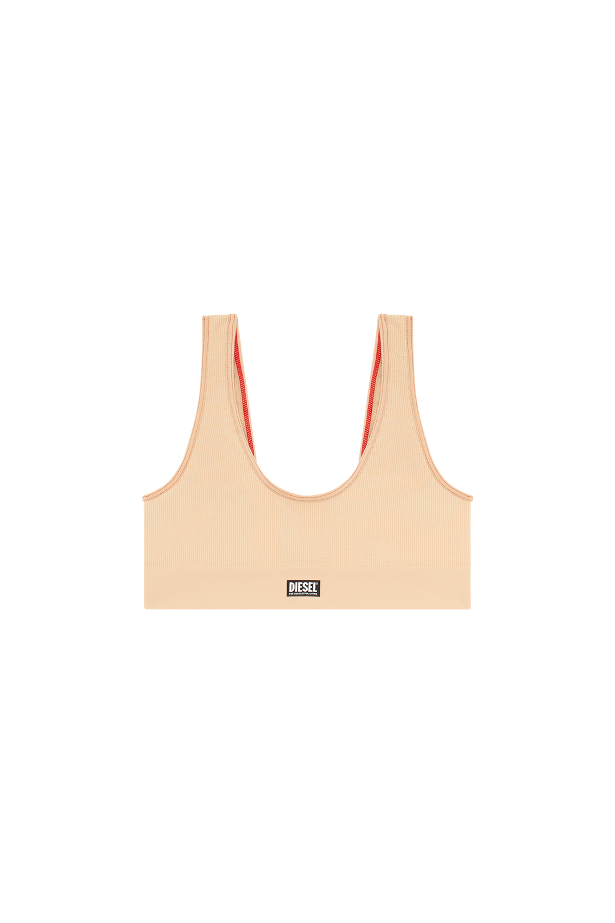 Diesel - UFSB-BILMA, Woman Bralette in ribbed stretch nylon in Brown - Image 4