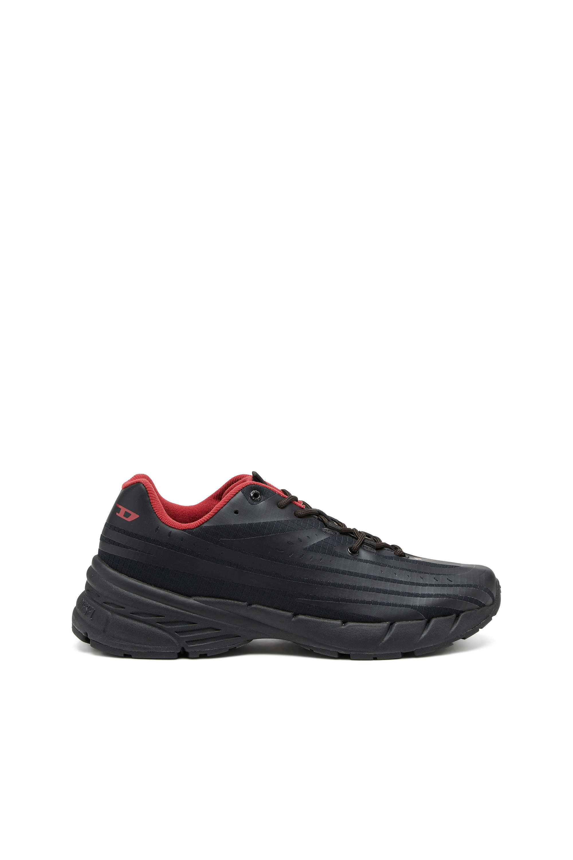 Diesel - D-AIRSPEED LOW, Man D-Airspeed Low-Striped sneakers in coated ripstop in Black - Image 2