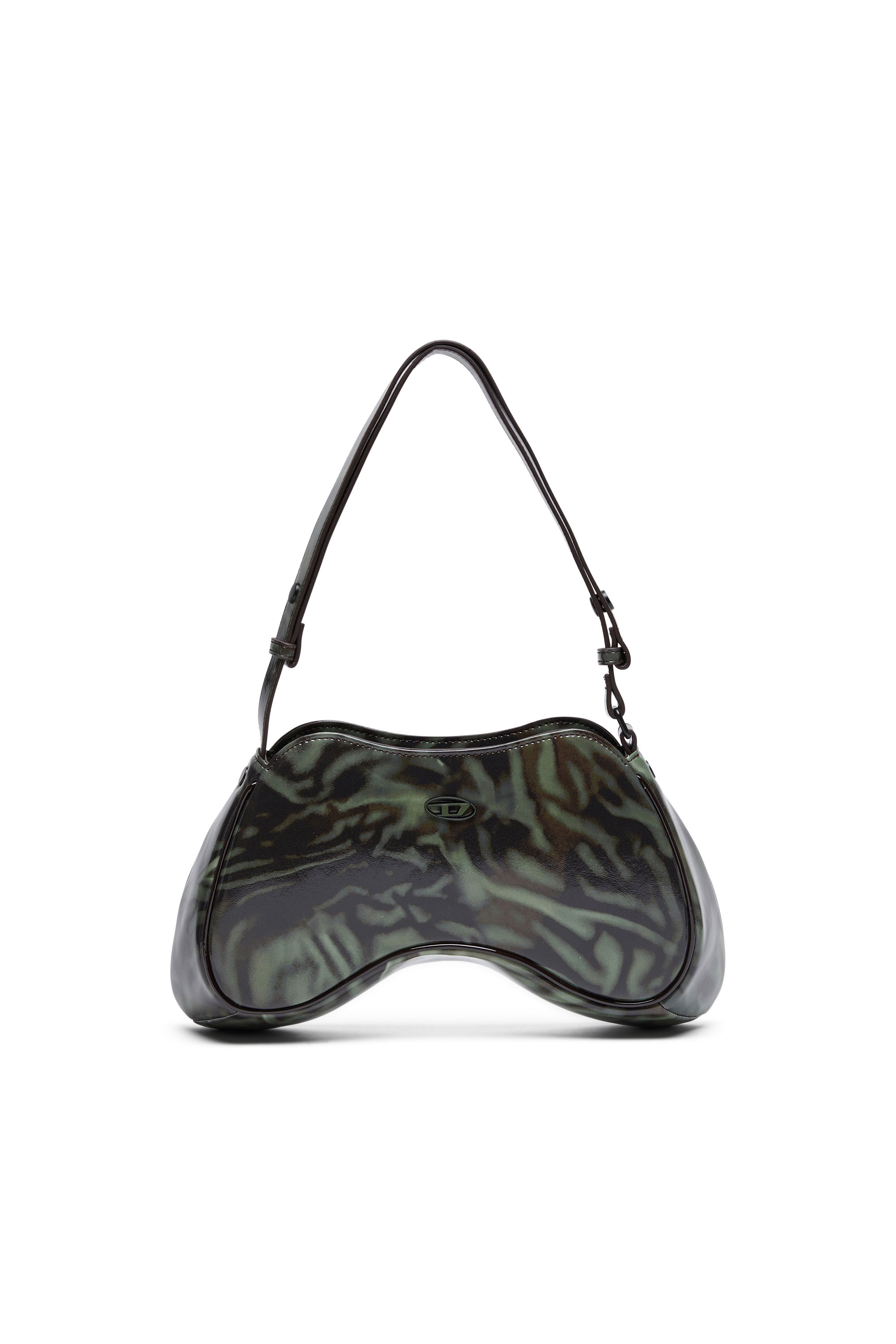 Diesel - PLAY SHOULDER, Woman Play-Shoulder bag in printed glossy PU in Multicolor - Image 1