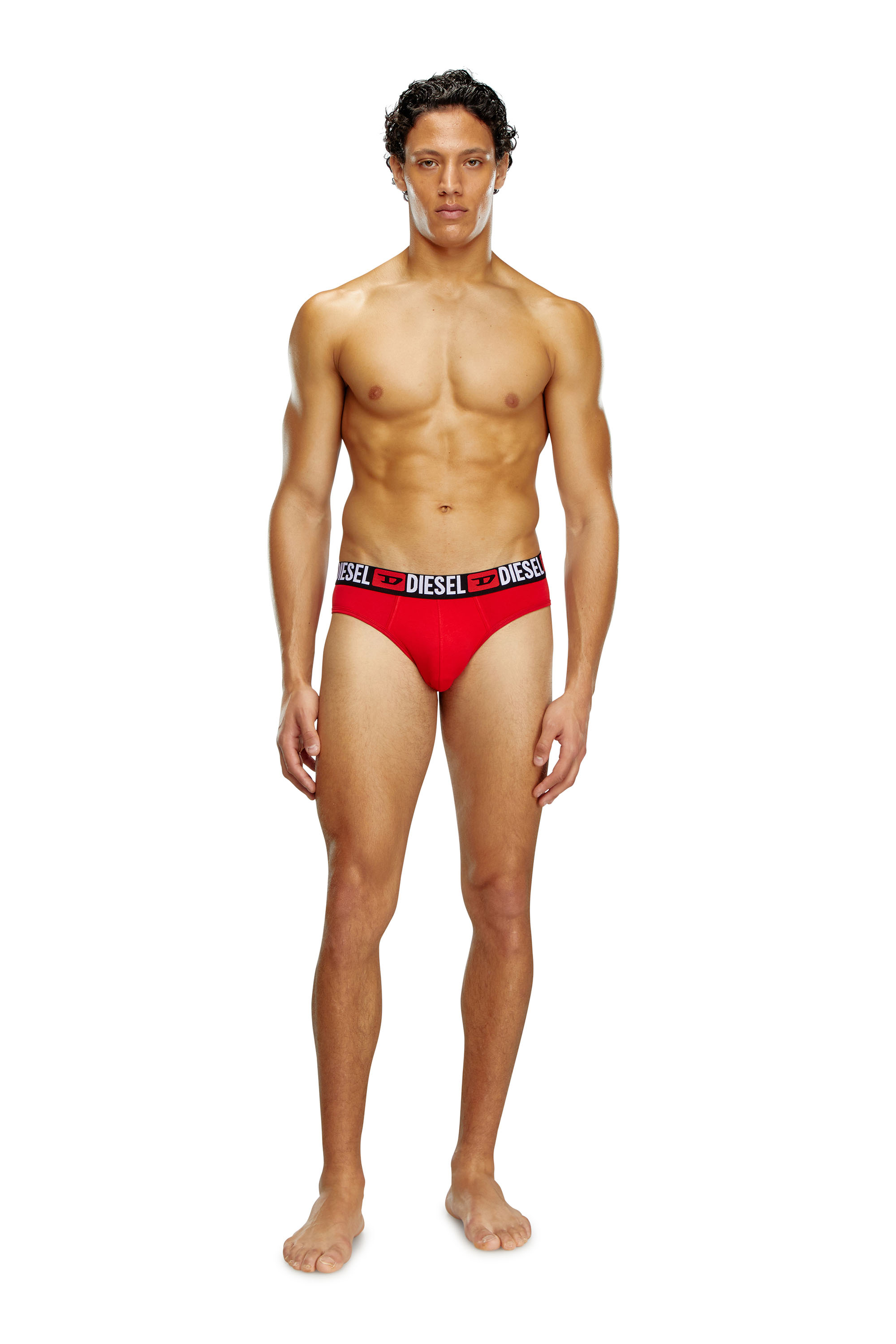 Diesel - UMBR-ANDRETHREEPACK, Man Three-pack of solid-colour briefs in Multicolor - Image 4