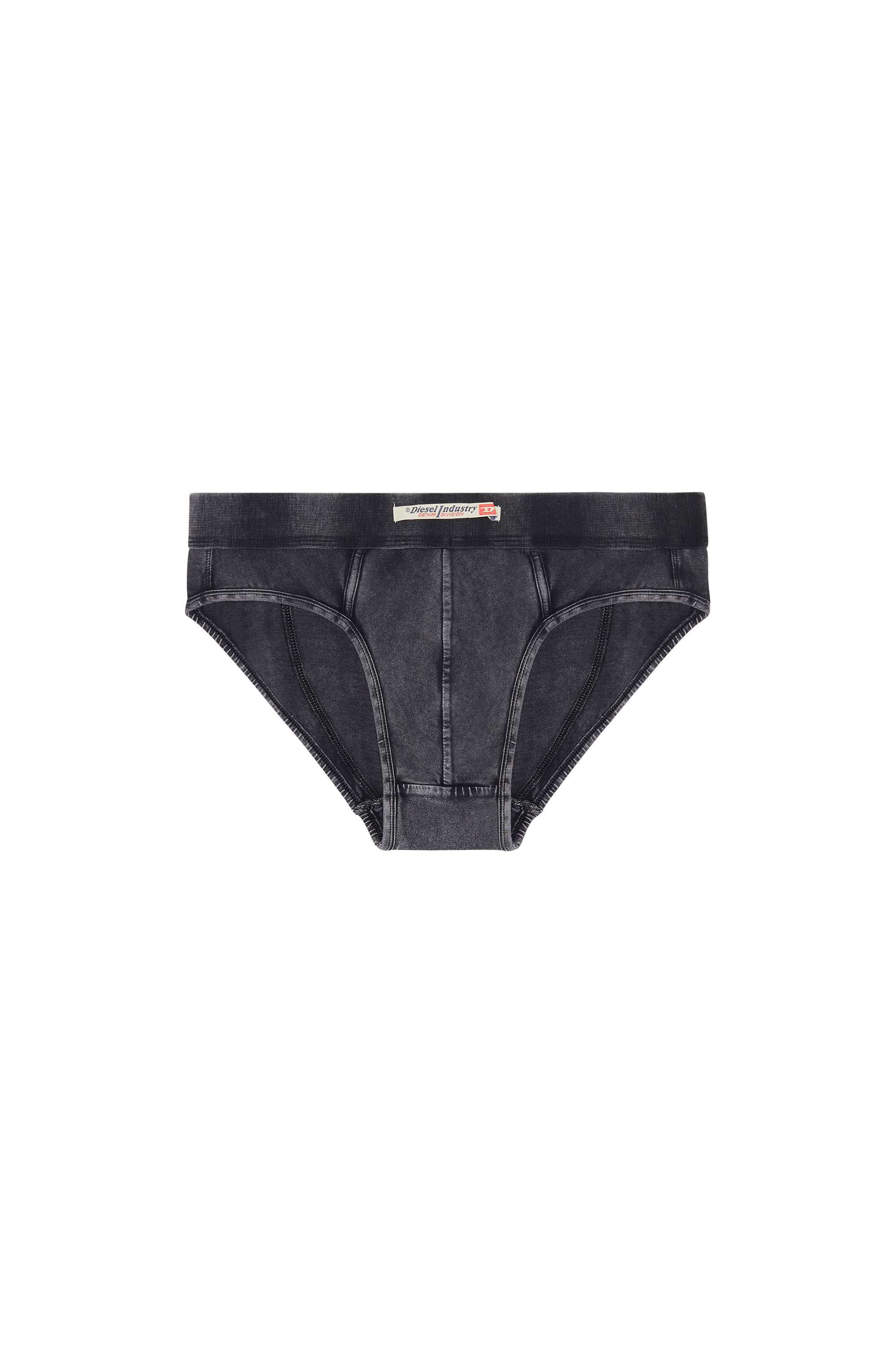 Diesel - UMBR-ANDRE-H, Man Briefs in denim-effect cotton in Black - Image 4