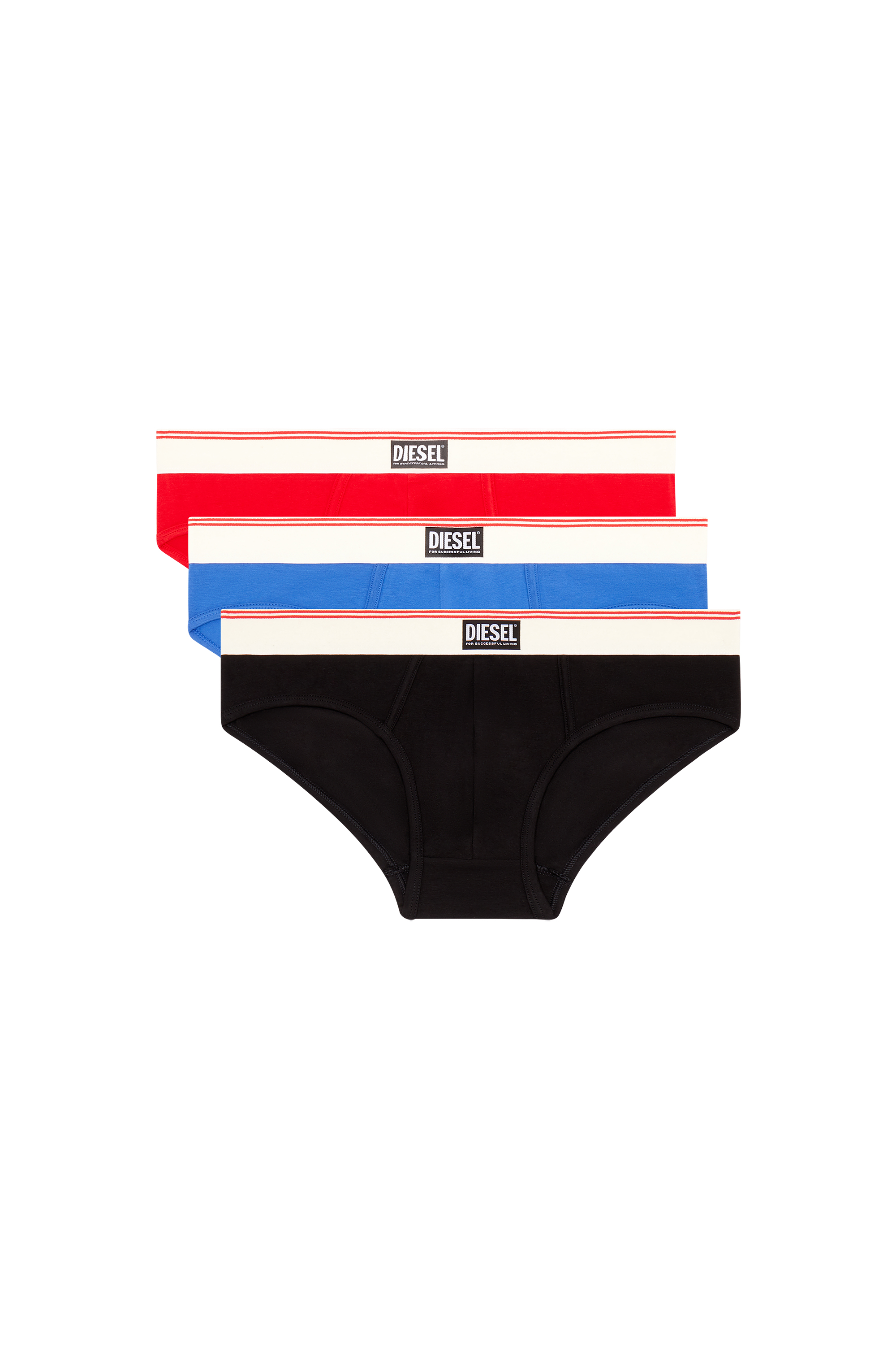 Diesel - UMBR-ANDRETHREEPACK, Man Three-pack nude cotton briefs in Multicolor - Image 1