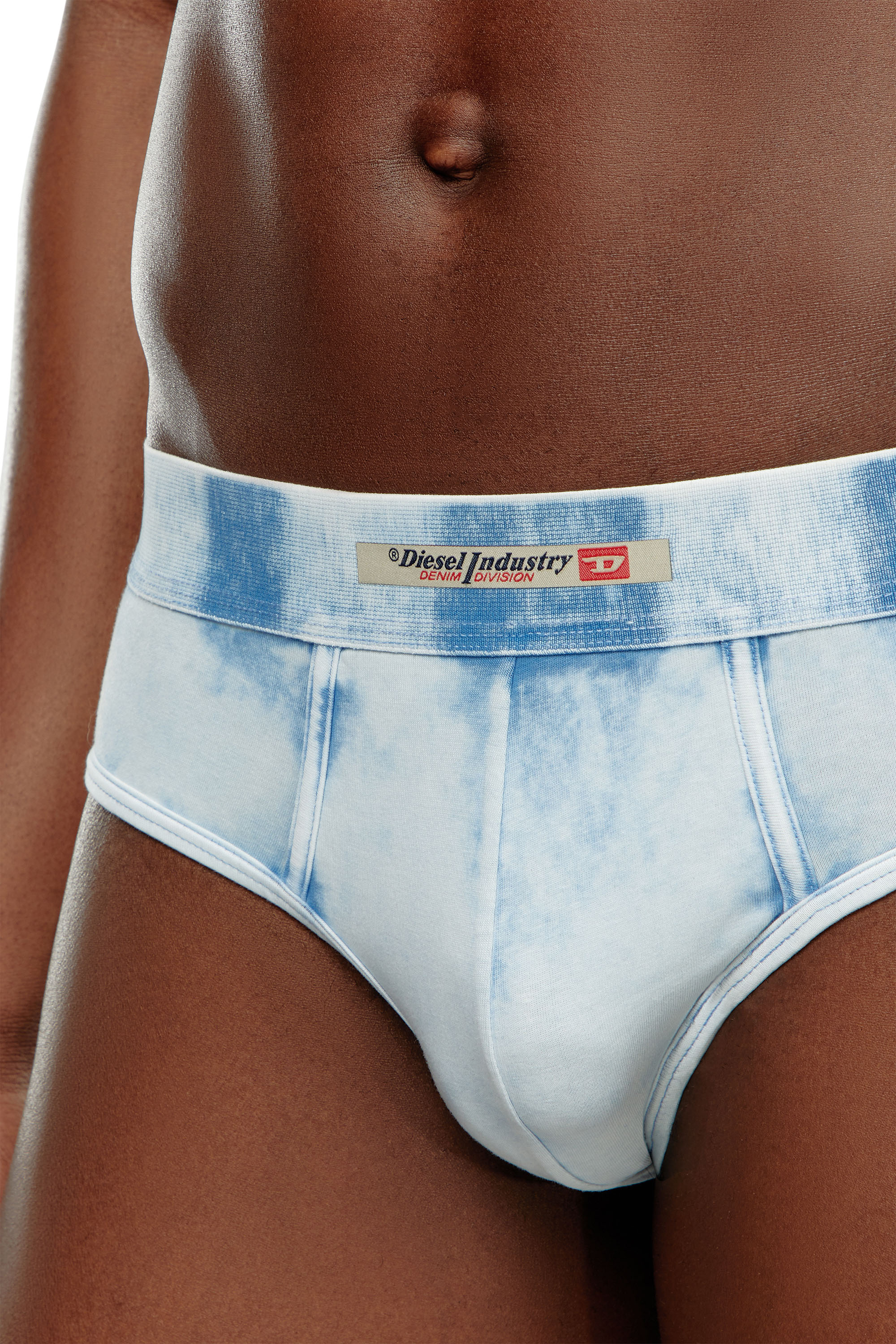 Diesel - UMBR-ANDRE-H, Man Briefs in denim-effect cotton in Blue - Image 4