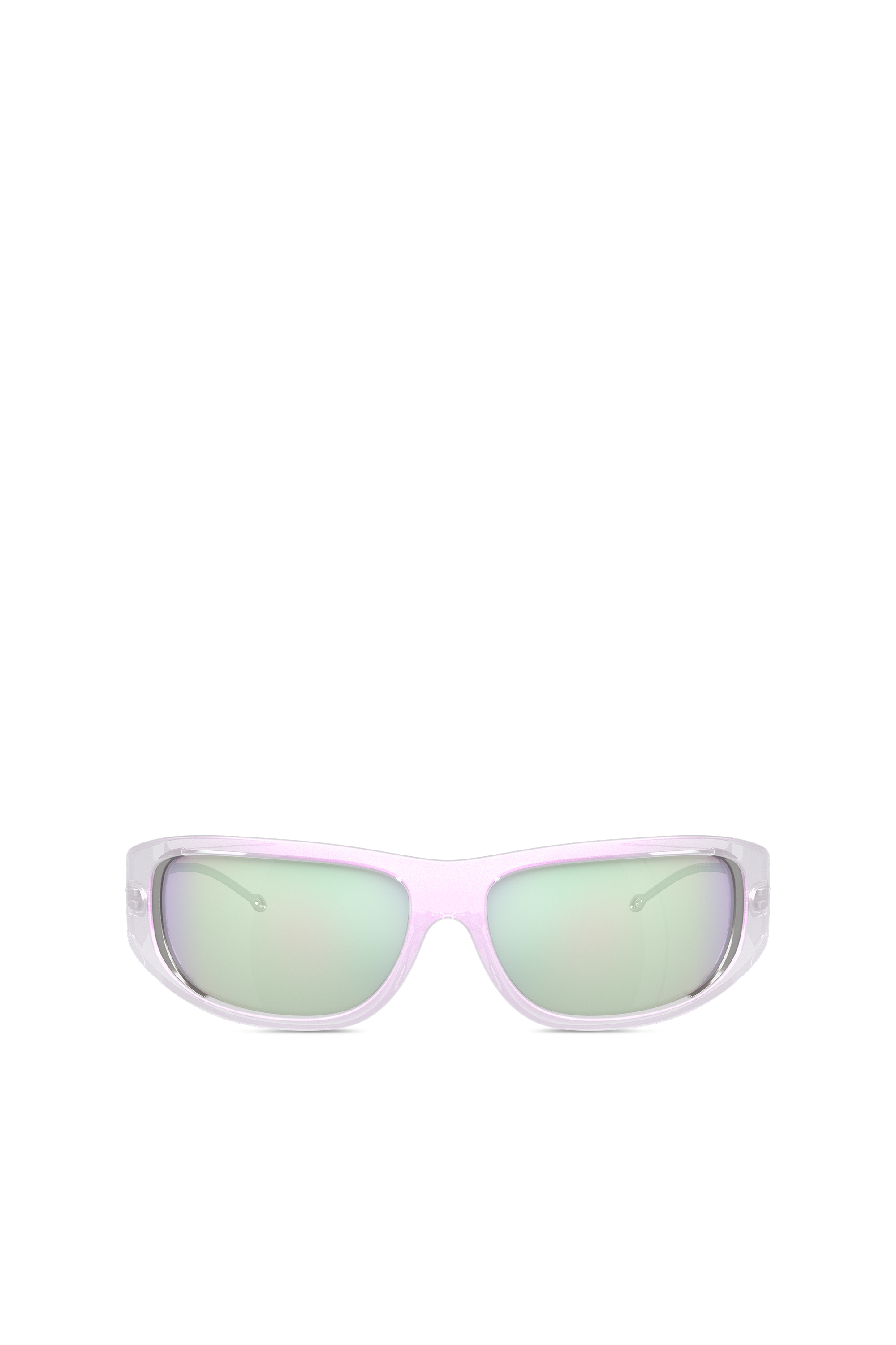 Diesel - 0DL3001, Unisex Wraparound style sunglasses in White - Image 2