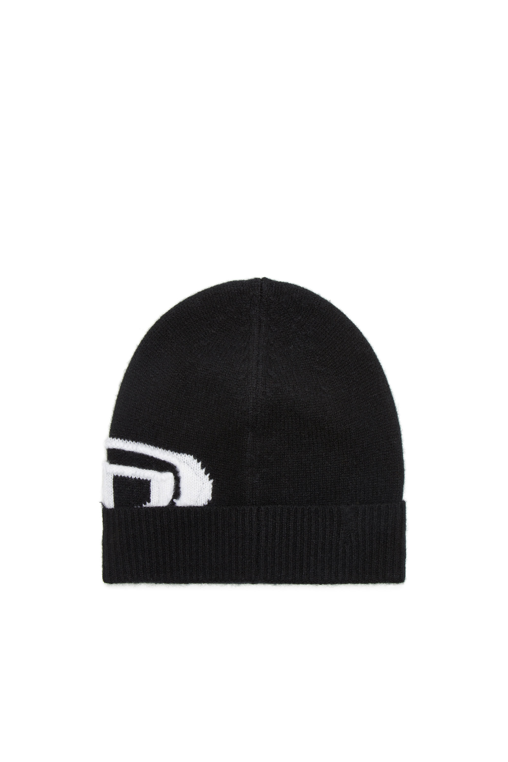 Diesel - K-PEEL, Unisex Wool beanie with peel-off logo in Black - Image 2