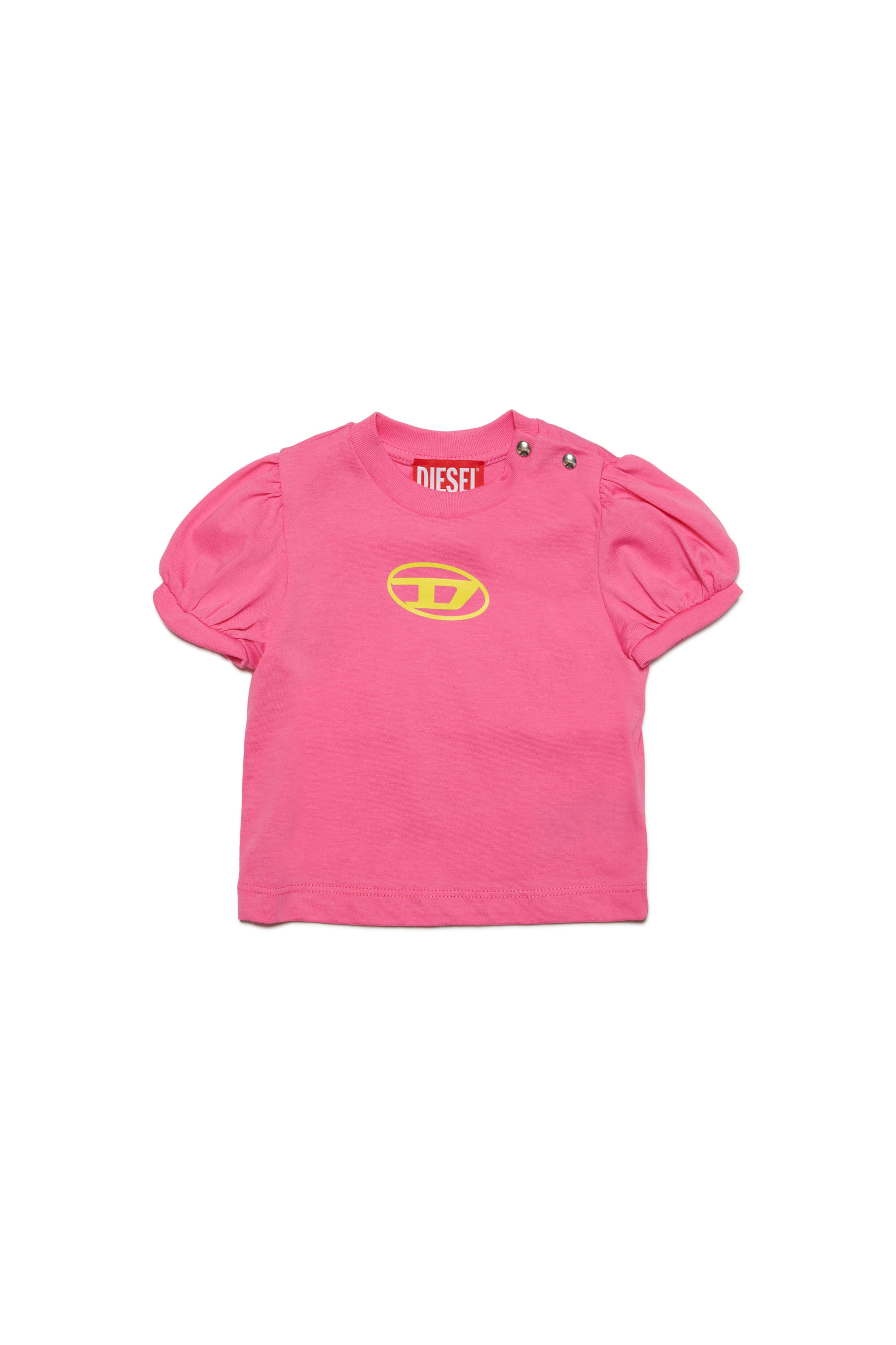 Diesel - TLERSIB, Woman Puff-sleeve T-shirt with Oval D in Pink - Image 1