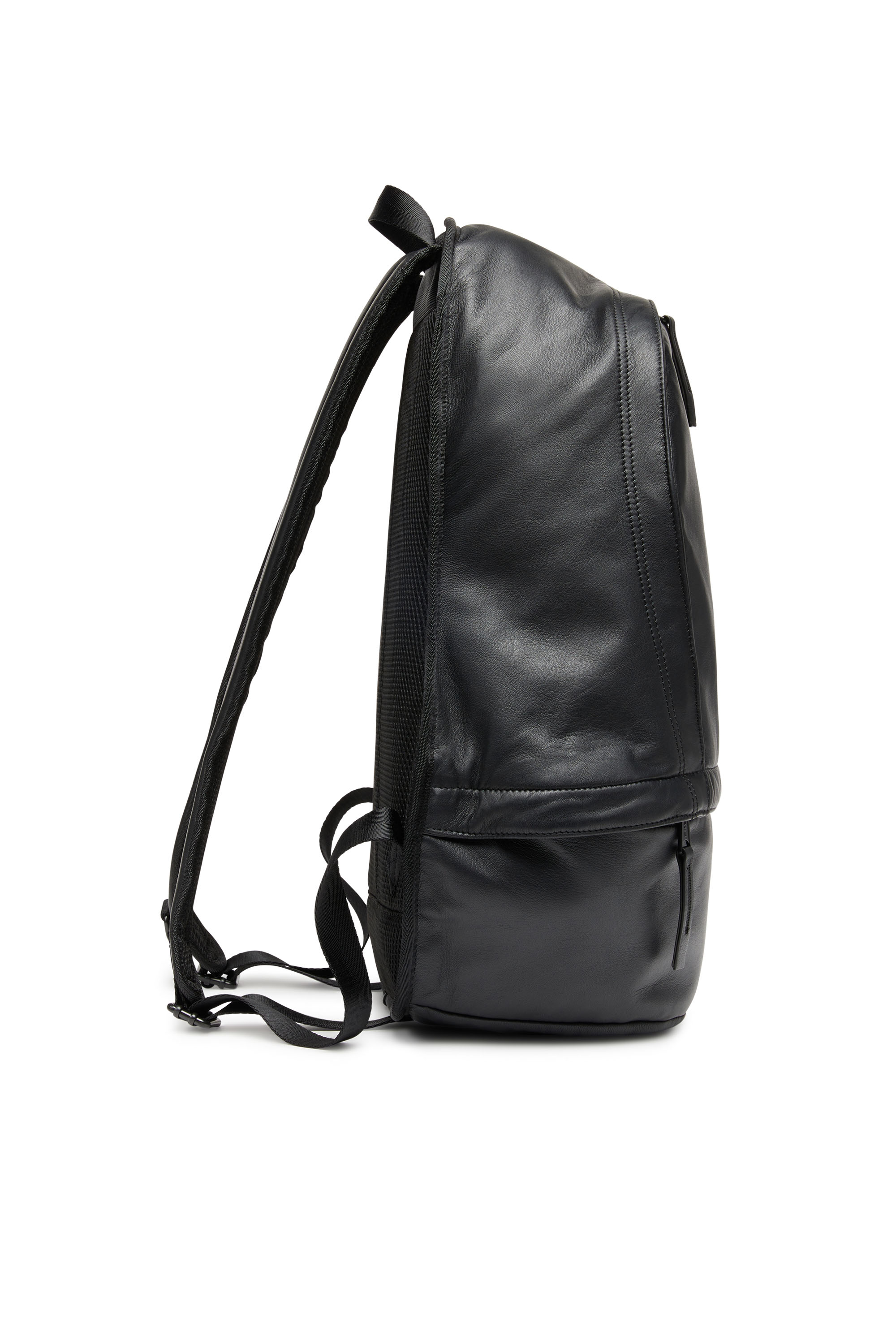 Diesel - RAVE BACKPACK, Man Rave-Leather backpack with metal D in Black - Image 3
