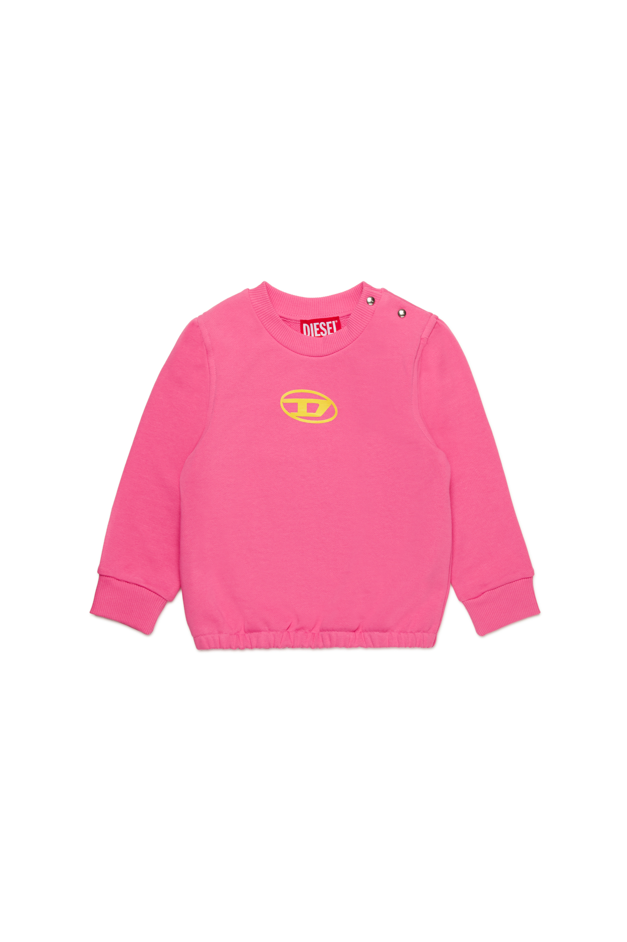 Diesel - SPLICHIB, Woman Cotton sweatshirt with Oval D in Pink - Image 1