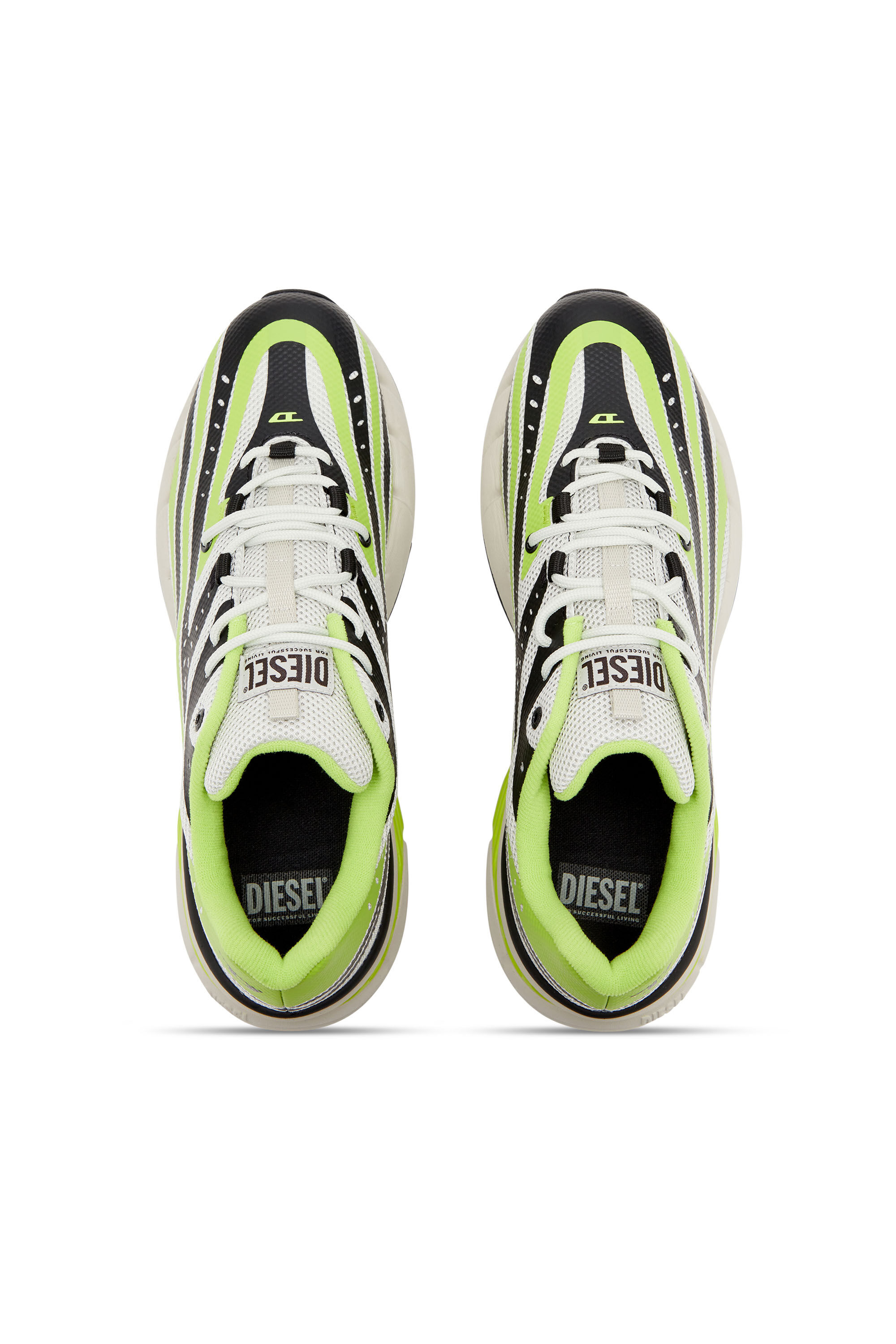 Diesel - D-AIRSPEED LOW, Man D-Airspeed Low-Striped sneakers in coated mesh in Multicolor - Image 4