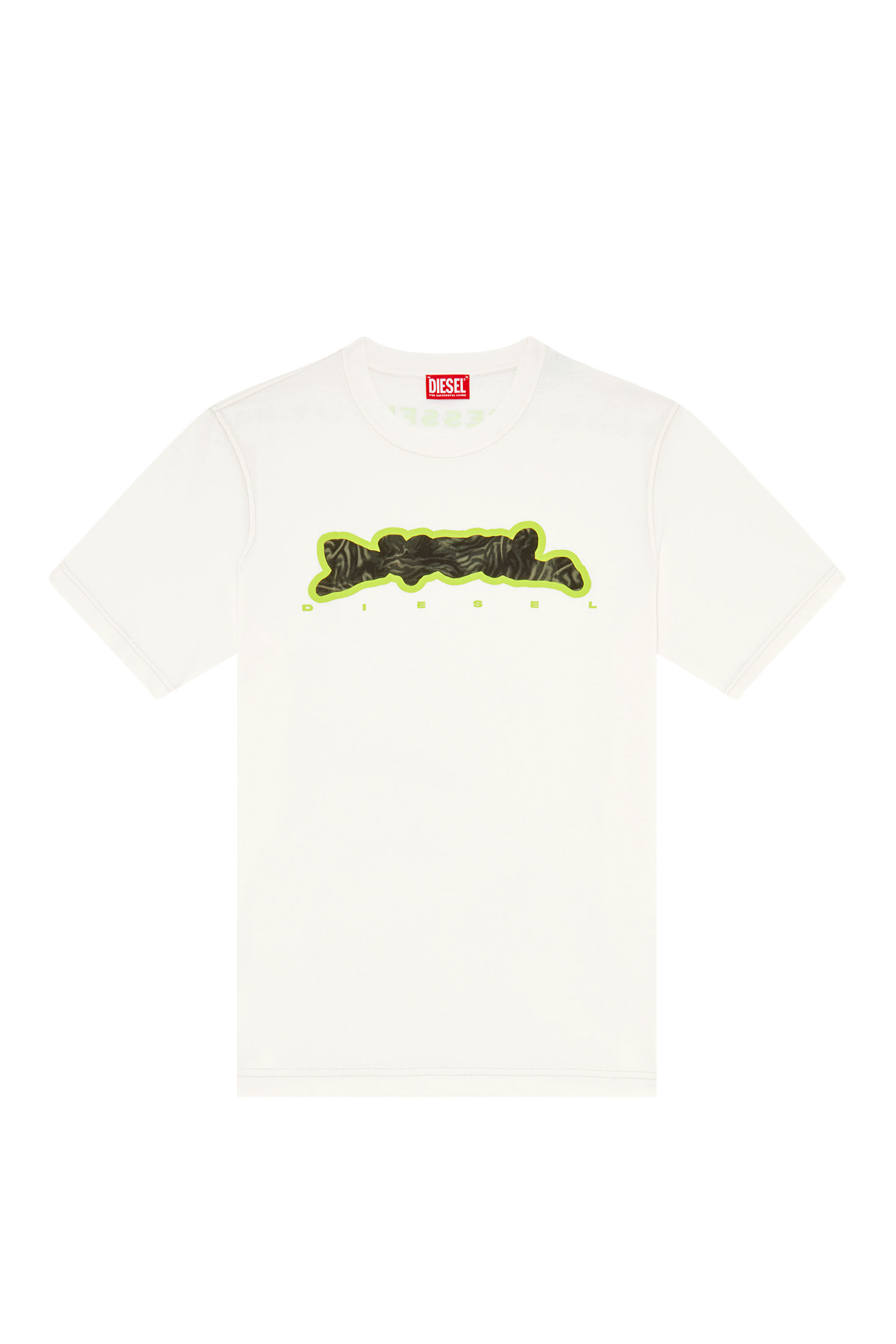 Diesel - T-JUST-N16, Man T-shirt with zebra-camo motif in White - Image 2