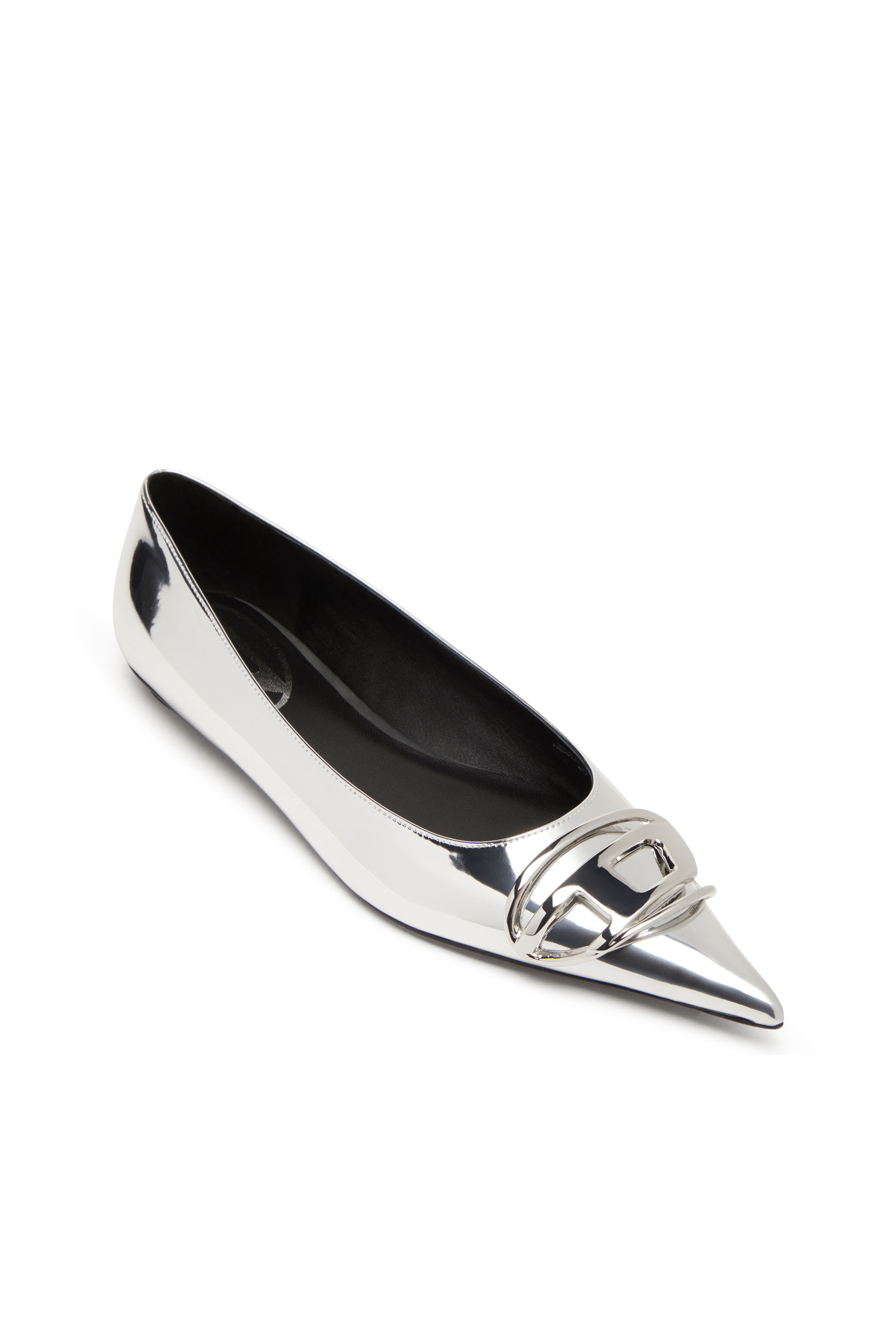 Diesel - D-VENUS BAL, Woman D-Venus-Ballerina flats with mirror finish in Silver - Image 6