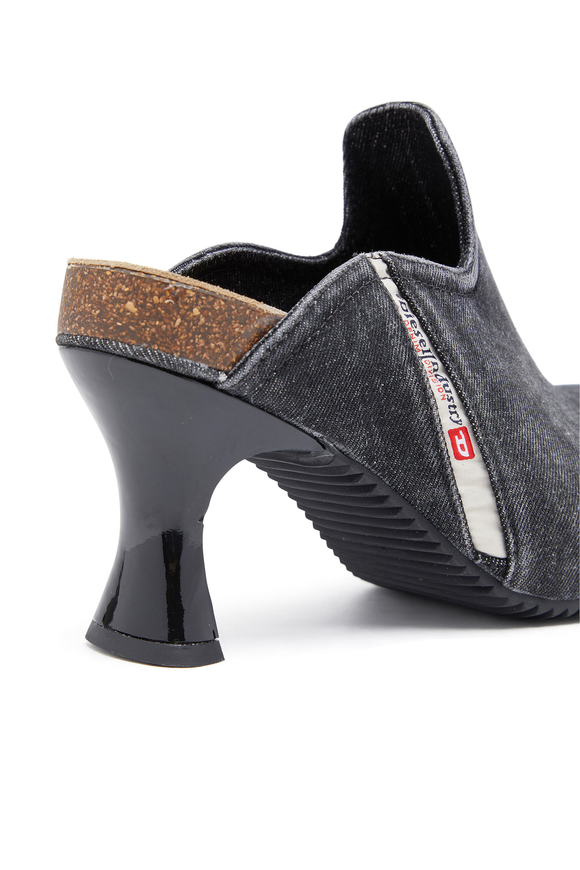 Diesel - D-WOODSTOCK ML W, Woman D-Woodstock-Denim mules in Black - Image 4