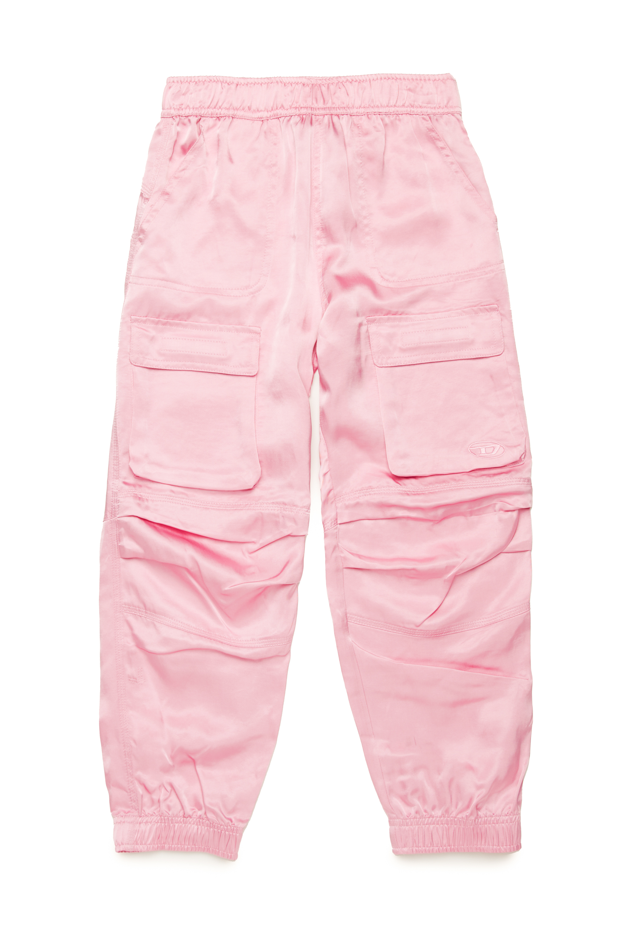 Diesel - PMIRTAS, Woman Satin cargo pants with Oval D in Pink - Image 1