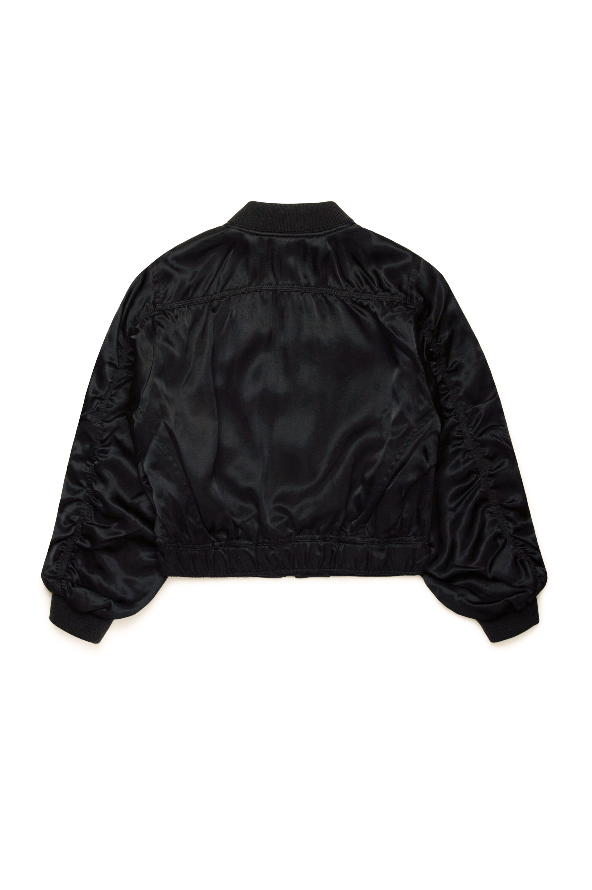 Diesel - JGKHLO, Woman Satin bomber jacket with cargo pockets in Black - Image 2