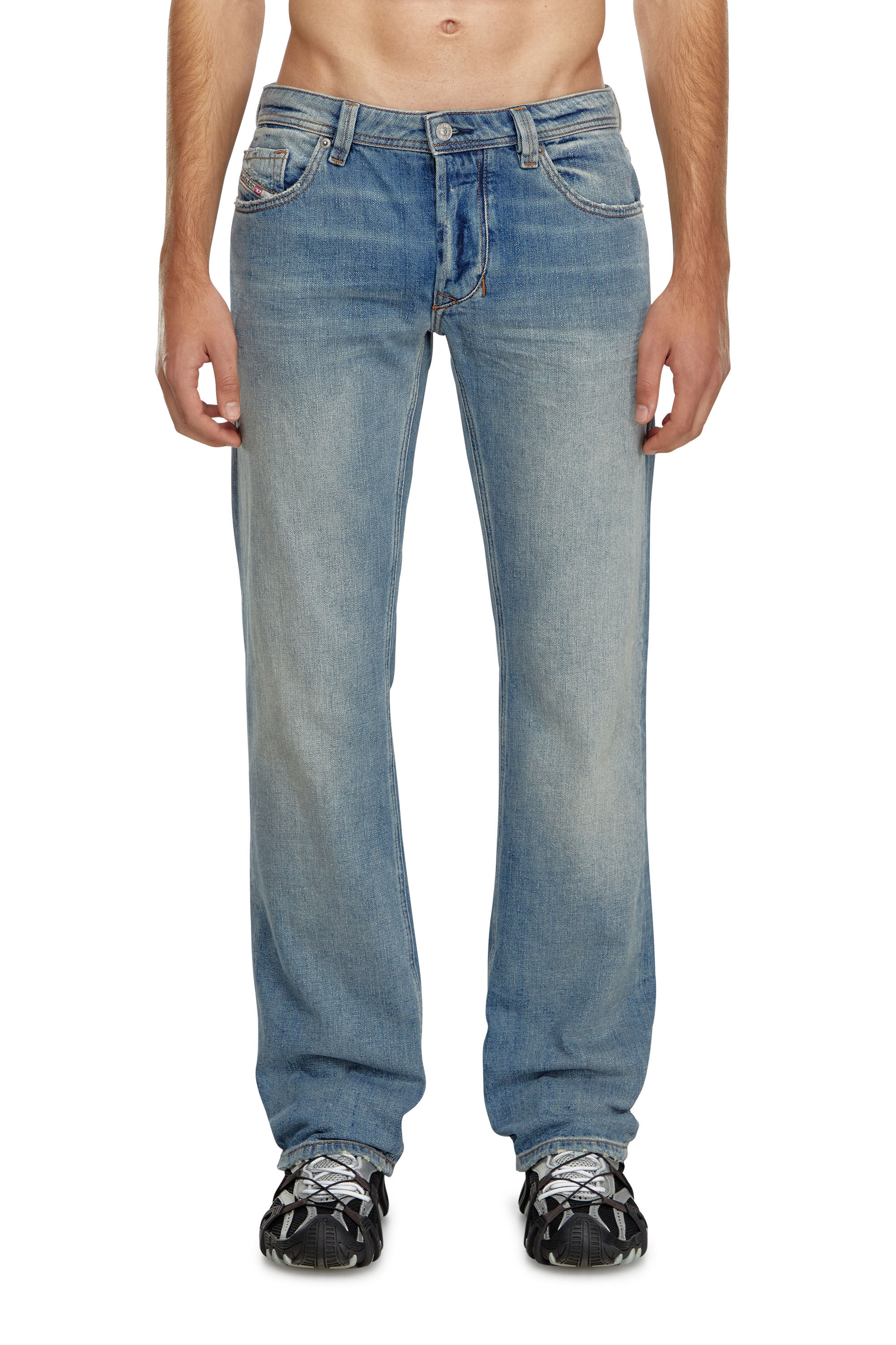 Diesel - Man Straight Jeans 1985 Larkee 0GRDN, Light Blue - Image 3