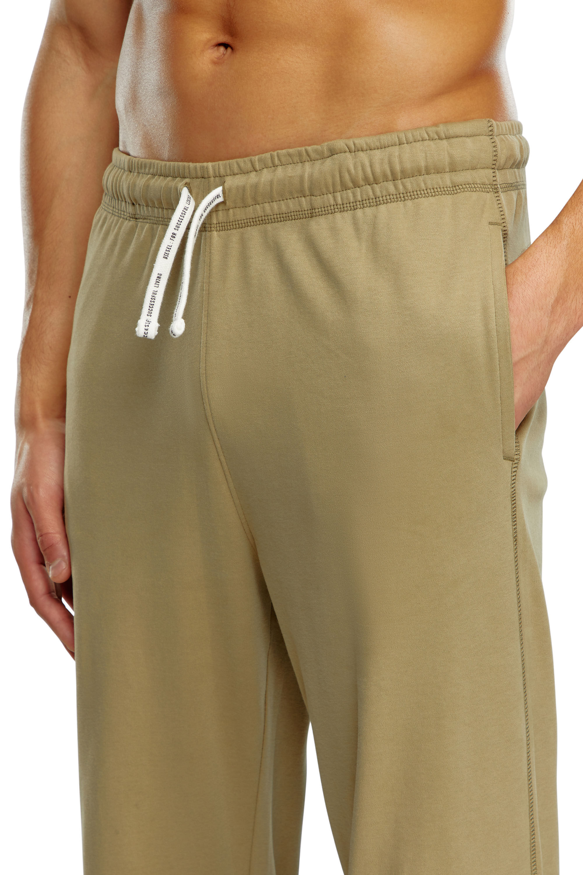 Diesel - UMSET-ARAMIS, Man Pyjamas with logo drawstring in Beige - Image 4