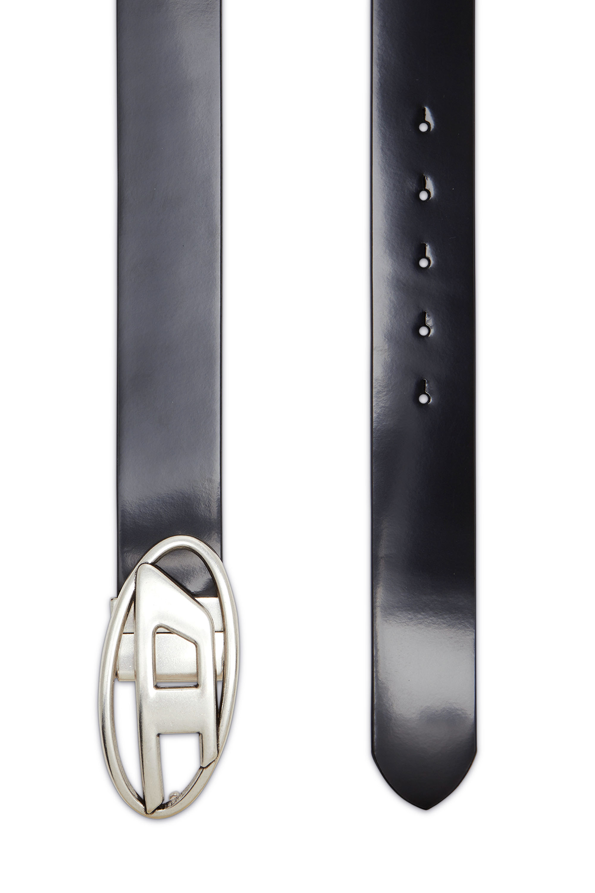 Diesel - B-1DR REV II, Man's Reversible belt in matte and shiny leather in Black - 2