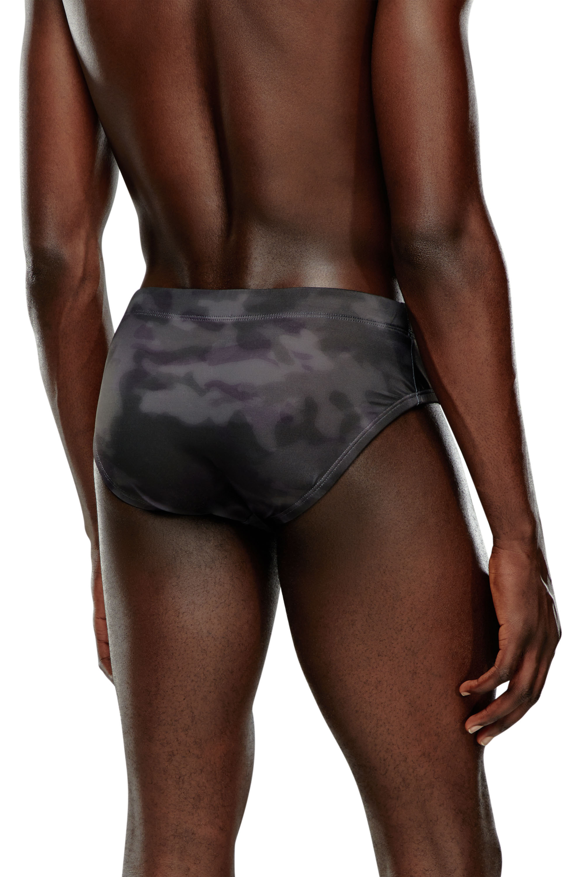 Diesel - BMBR-ALFIE, Man Mottled swim briefs in Black - Image 3