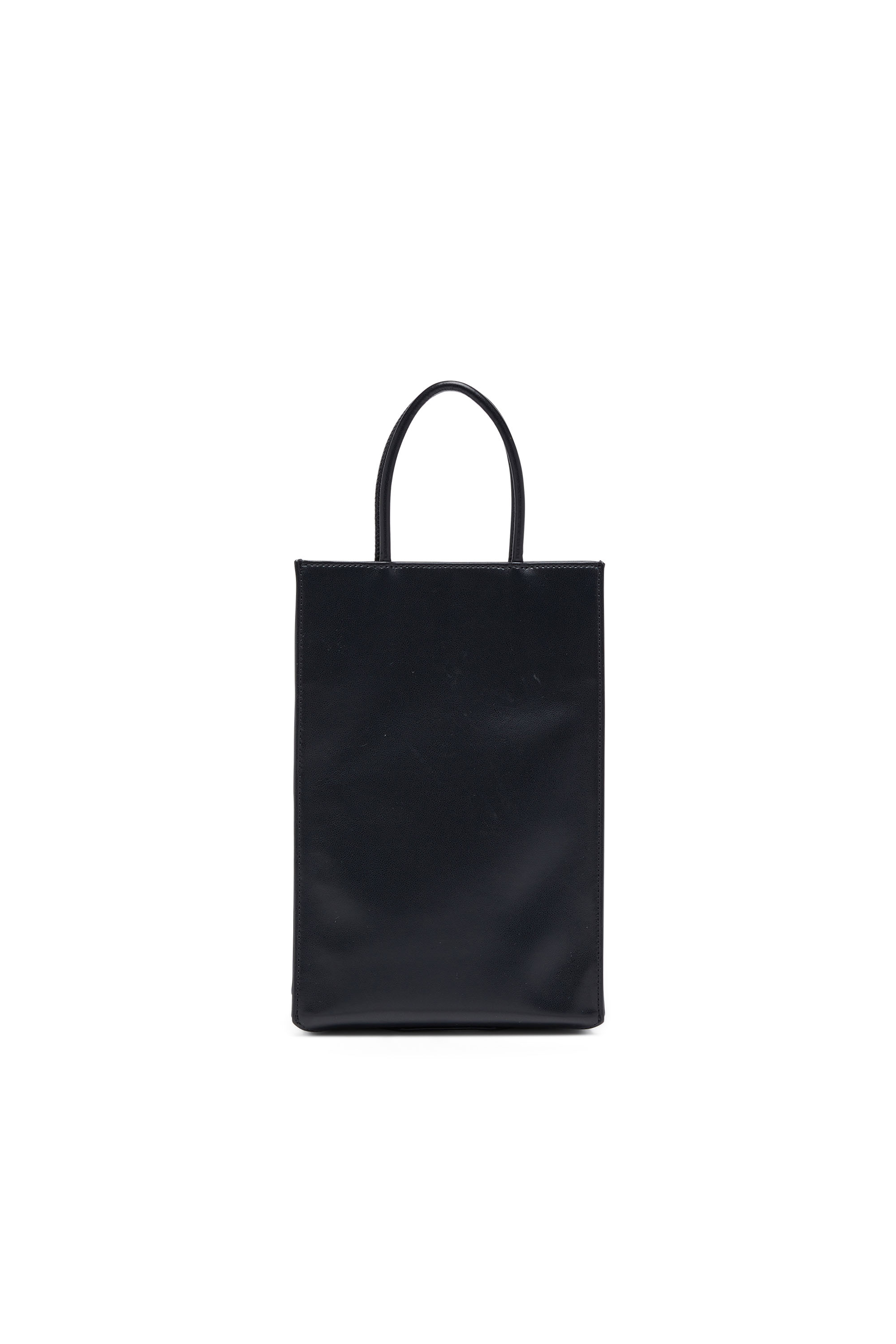 Diesel - DSL 3D SHOPPER M X, Unisex Dsl 3D M-PU tote bag with embossed logo in Black - Image 2