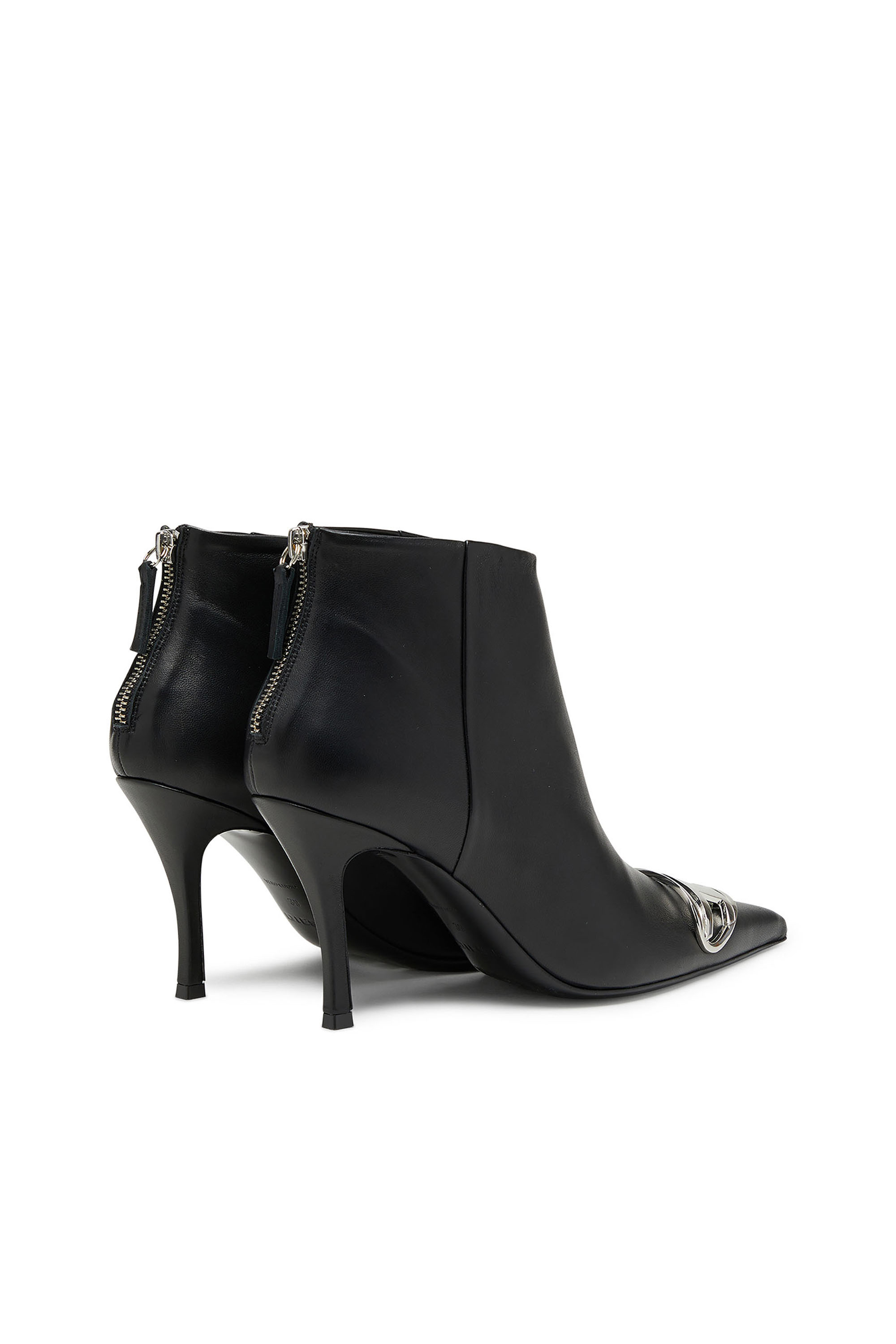 Diesel - D-VENUS AB, Woman D-Venus-Leather ankle boots in Black - Image 3