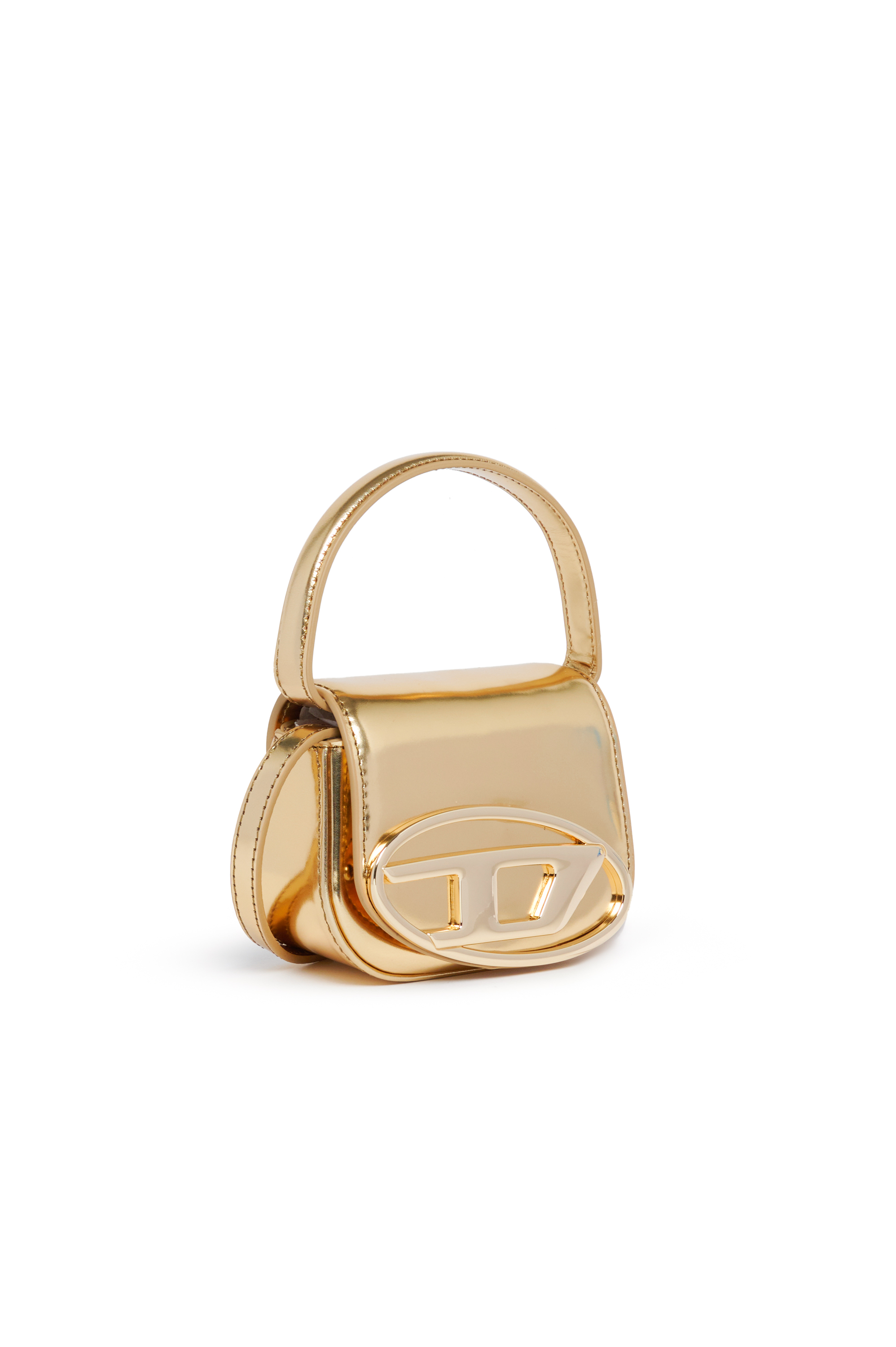 Diesel - 1DR XS, Woman Iconic mini bag in metallic leather in Oro - Image 3
