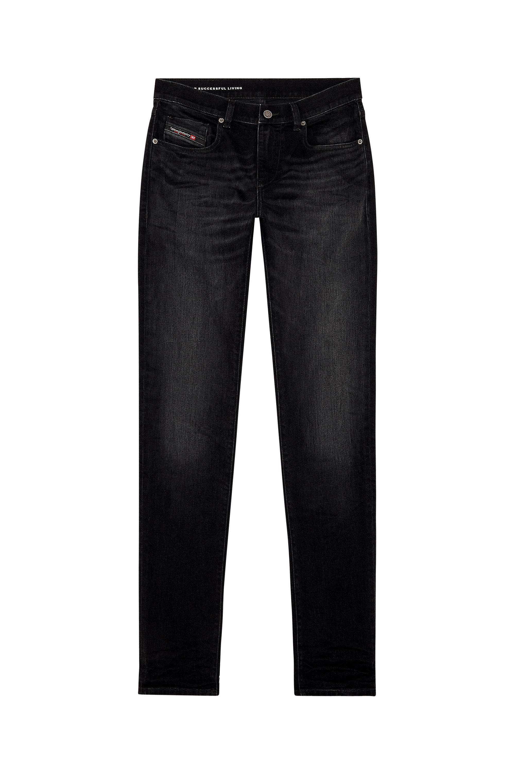 Diesel - Man Slim Jeans 2019 D-Strukt 09H32, Black/Dark grey - Image 3