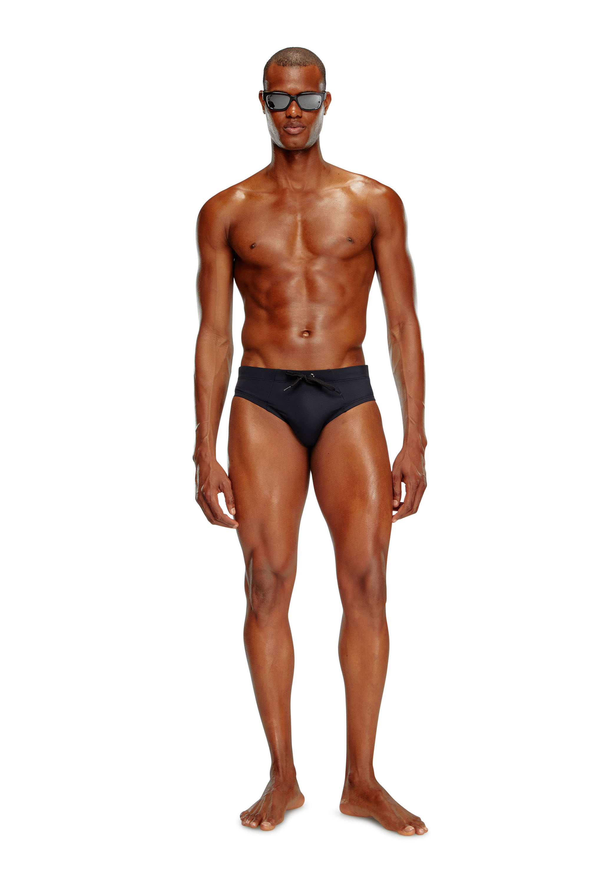 Diesel - BMBR-ALFIE, Man Swim briefs with back logo print in Multicolor - Image 4