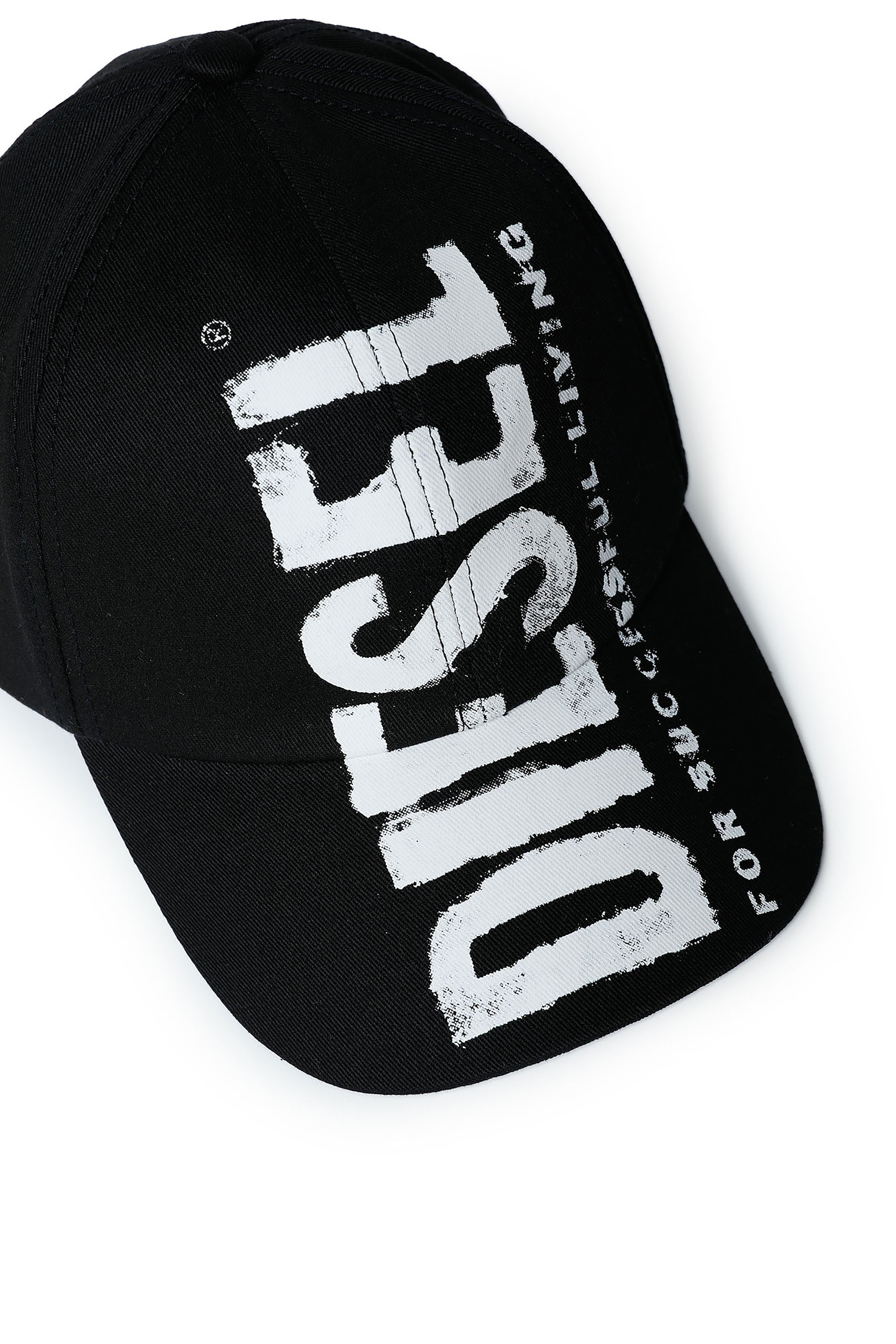 Diesel - FCEWANX, Unisex Baseball cap with bleeding Diesel logo in Black - Image 3