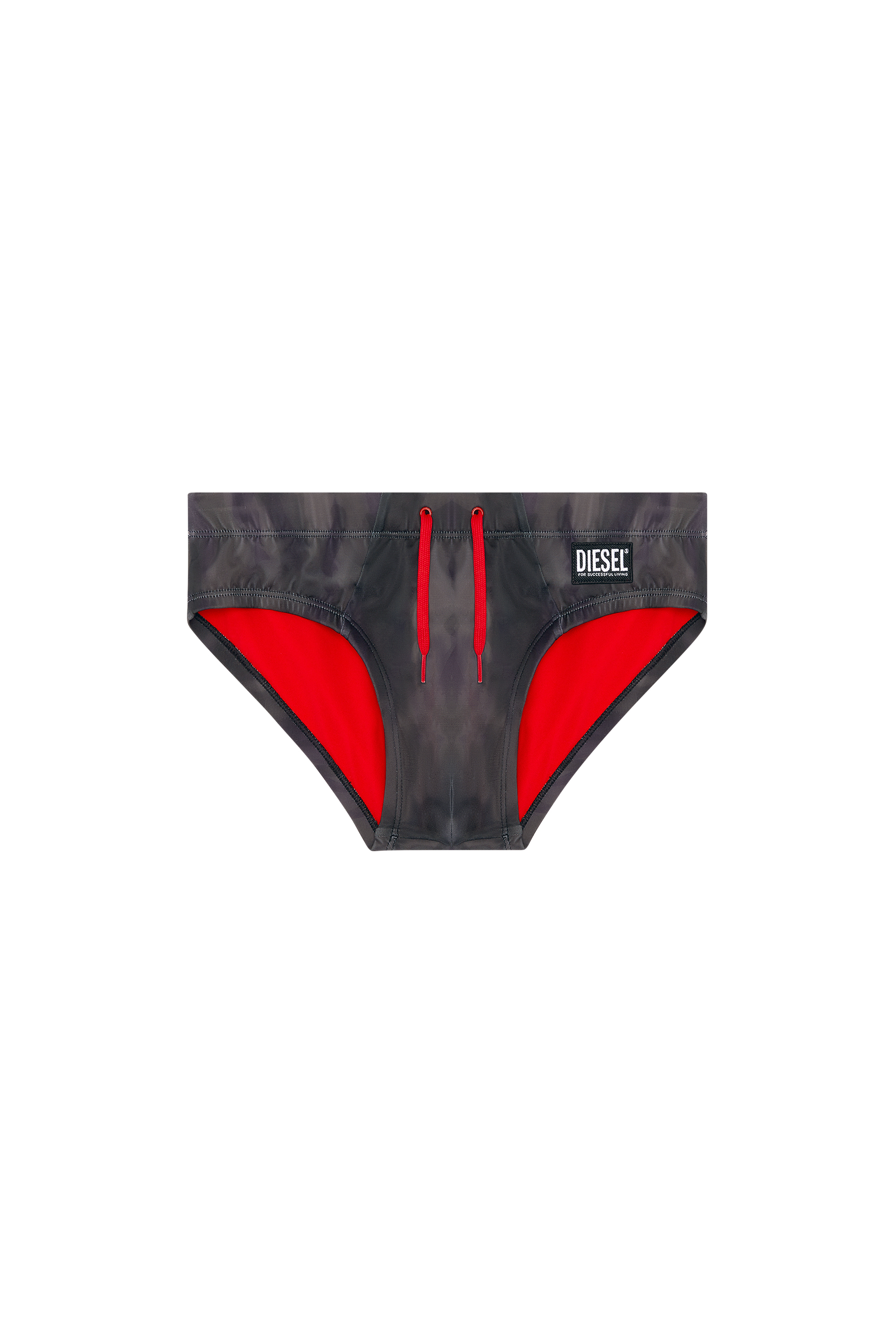 Diesel - BMBR-ALFIE, Man Mottled swim briefs in Black - Image 4