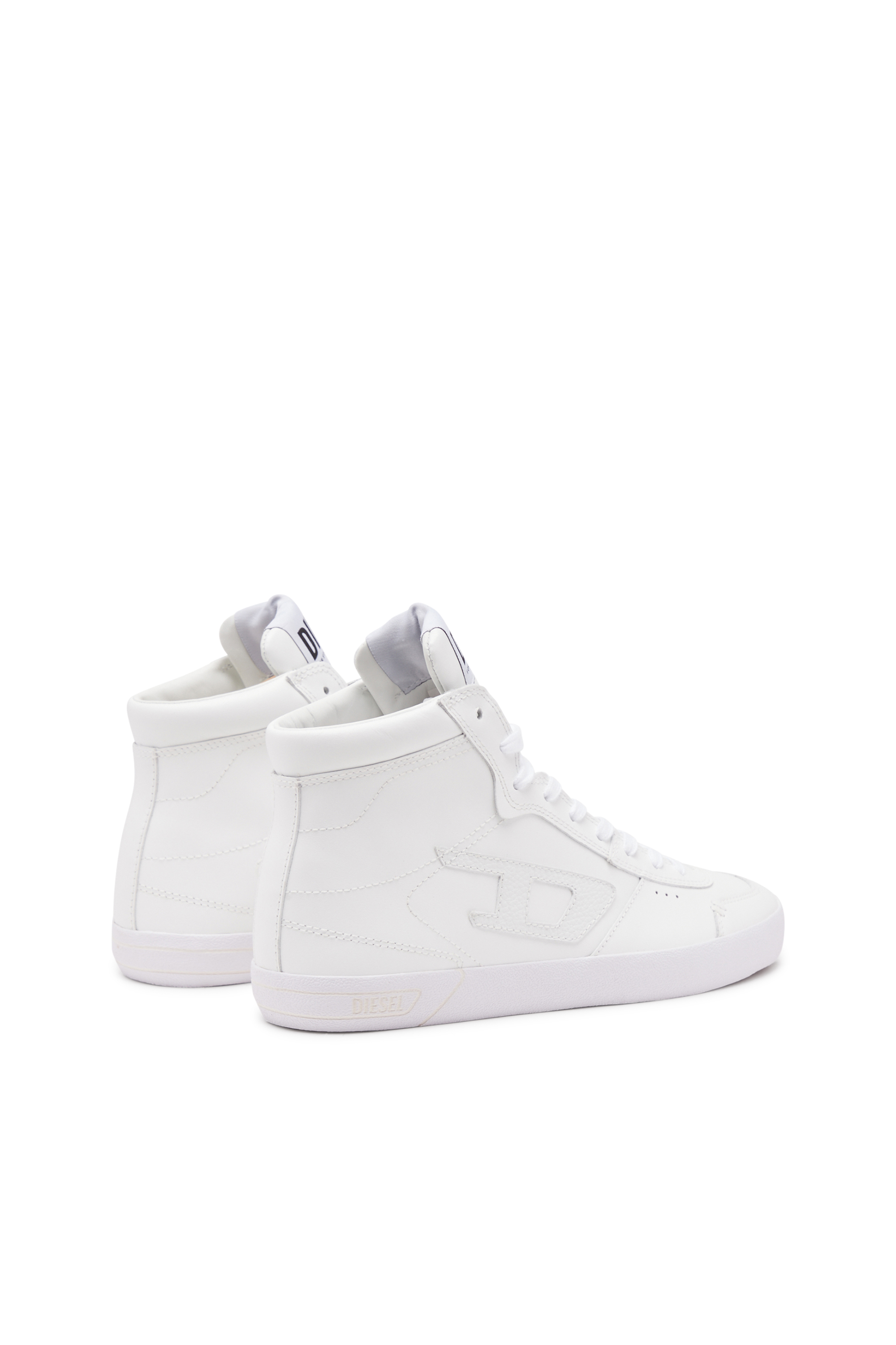Diesel - S-LEROJI MID, Man S-Leroji Mid-Leather high-top sneakers in White - Image 3
