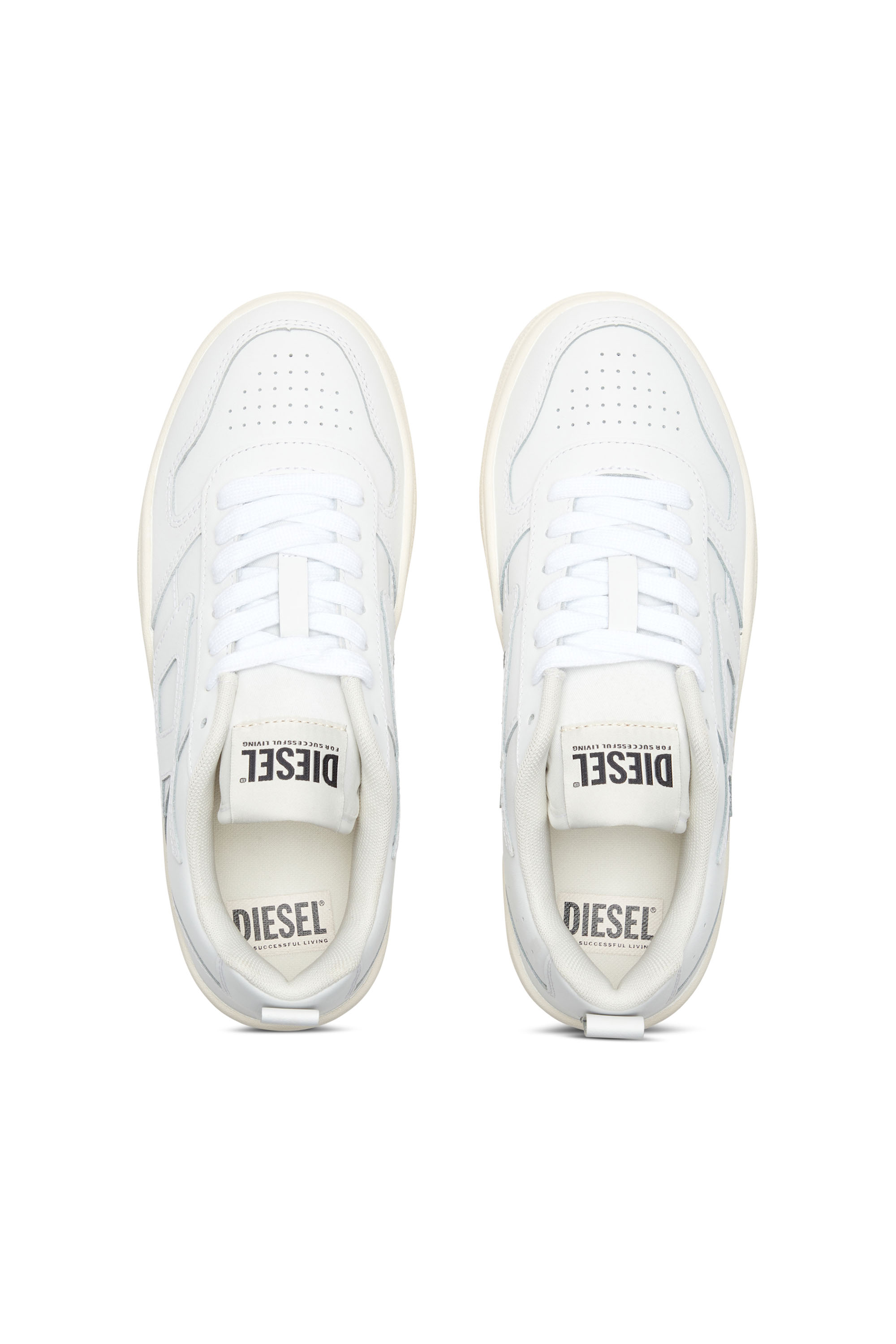 Diesel - S-UKIYO V2 LOW, Man S-Ukiyo Low-Low-top sneakers in leather and nylon in White - Image 5