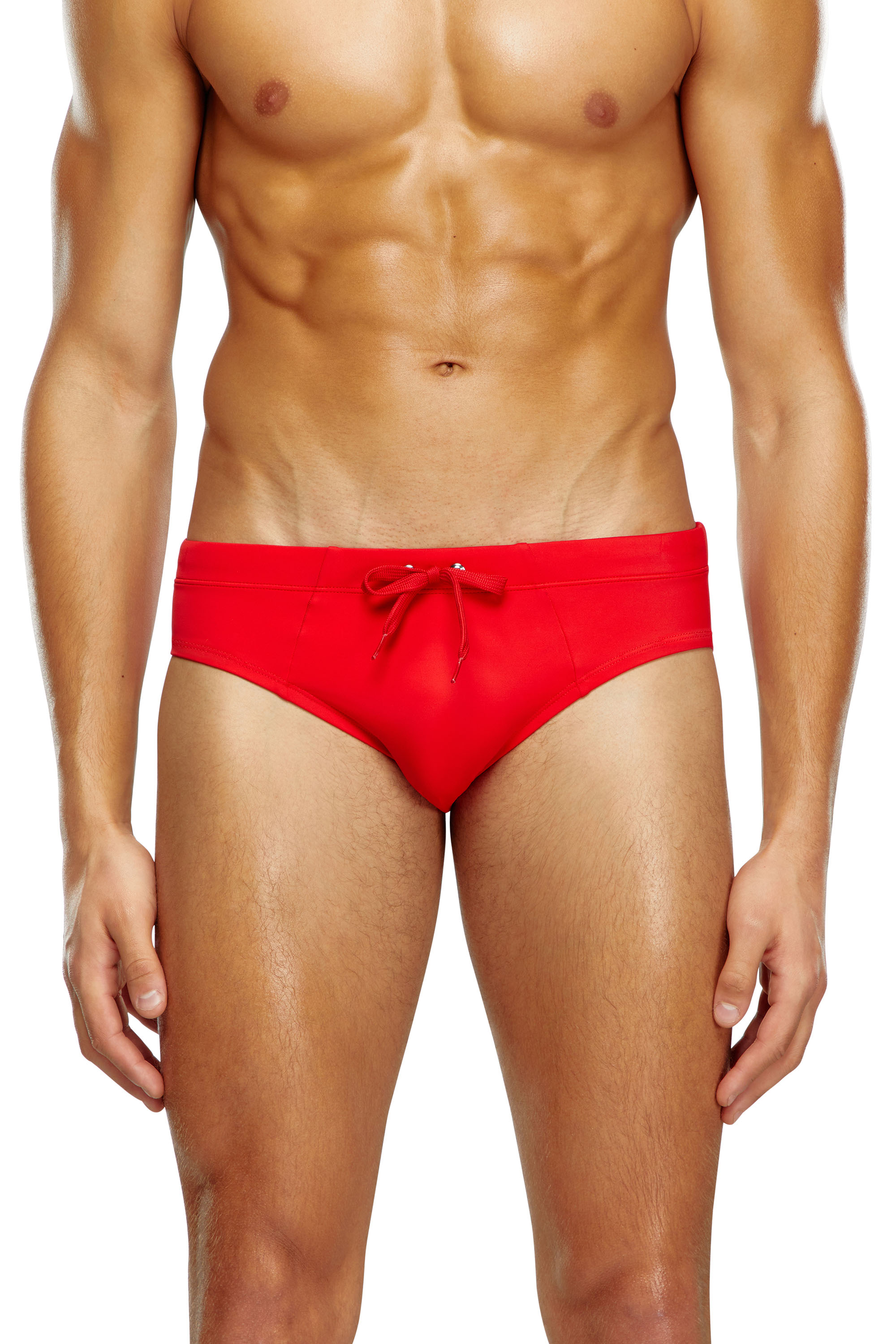 Diesel - BMBR-ALFIE, Man Swim briefs with back logo print in Red - Image 2