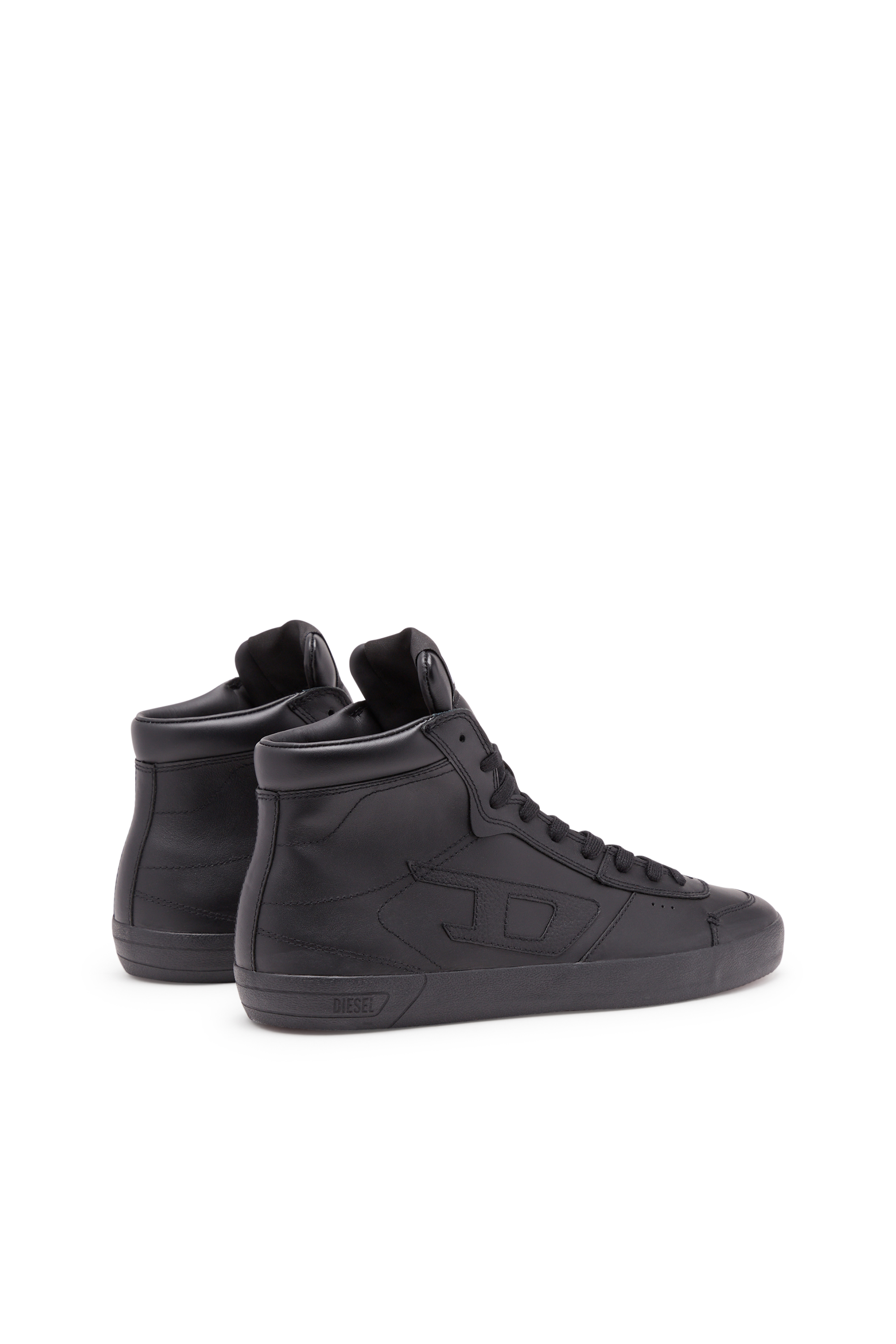 Diesel - S-LEROJI MID, Man S-Leroji Mid-Leather high-top sneakers in Black - Image 3