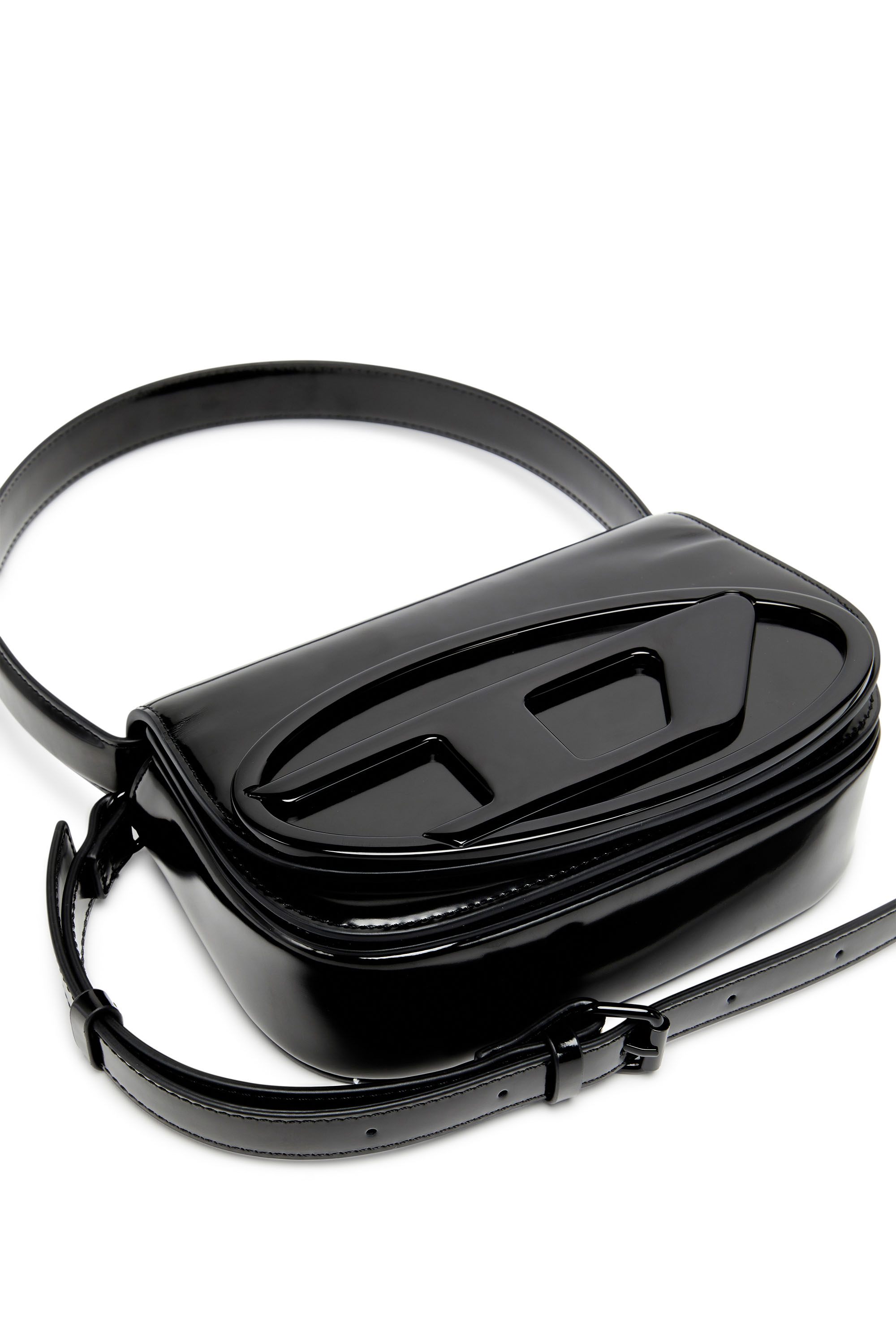 Diesel - 1DR, Woman 1DR-Iconic shoulder bag in mirrored leather in Black - Image 5
