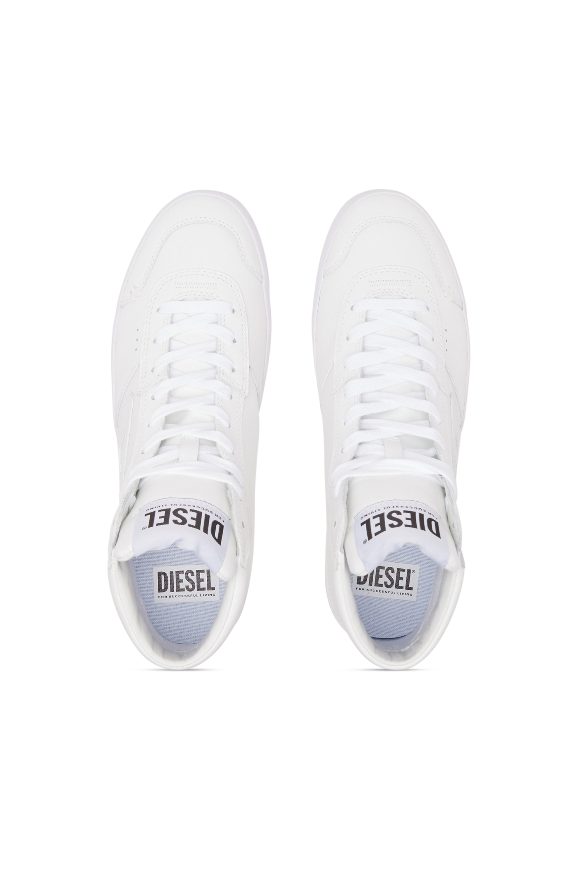 Diesel - S-LEROJI MID, Man S-Leroji Mid-Leather high-top sneakers in White - Image 5