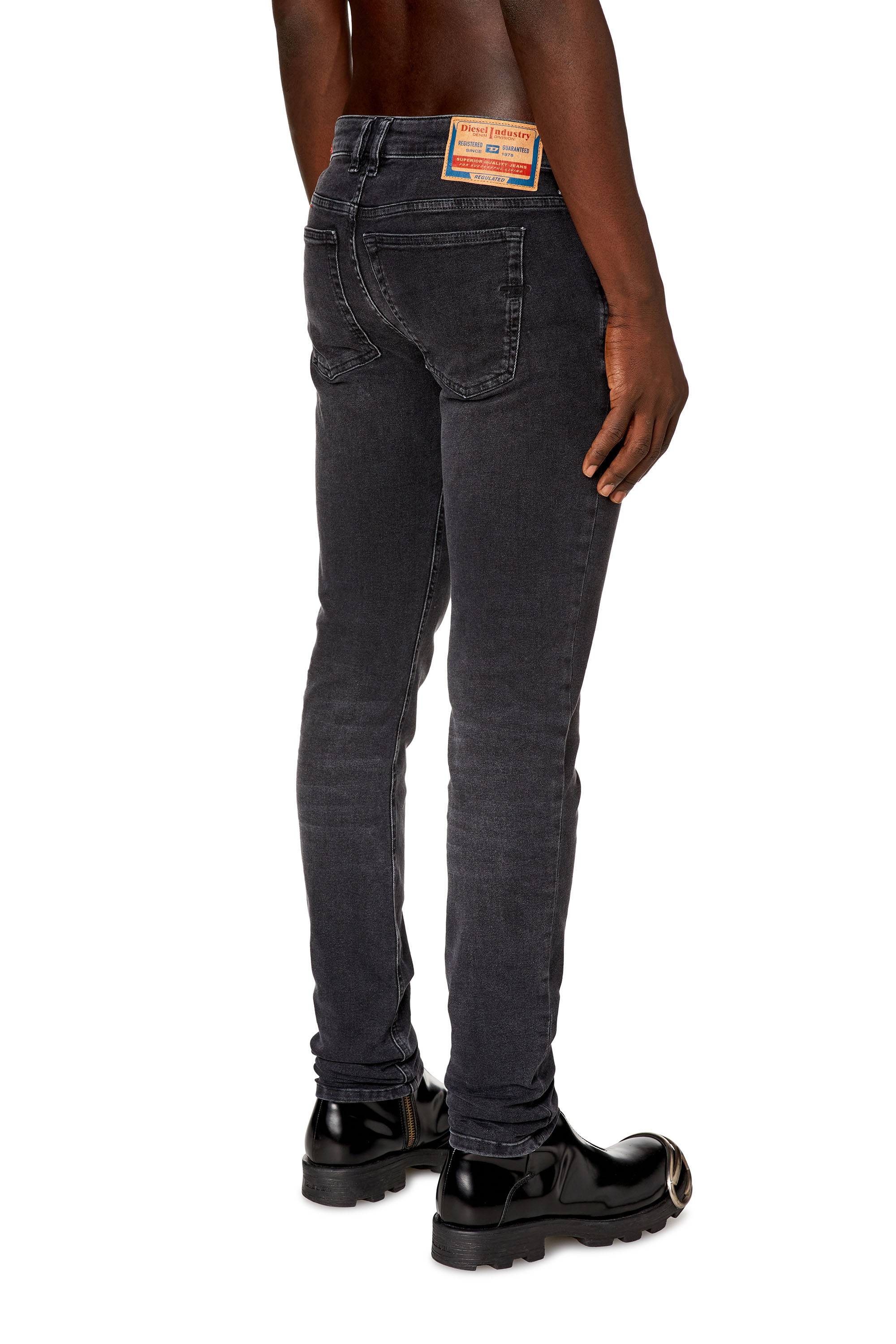 Diesel - Man Skinny Jeans 1979 Sleenker 0PFAS, Black/Dark grey - Image 4